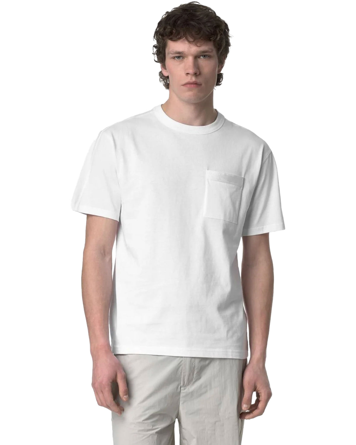 T-Shirt Uomo K-Way Fantome Pocket Bianco