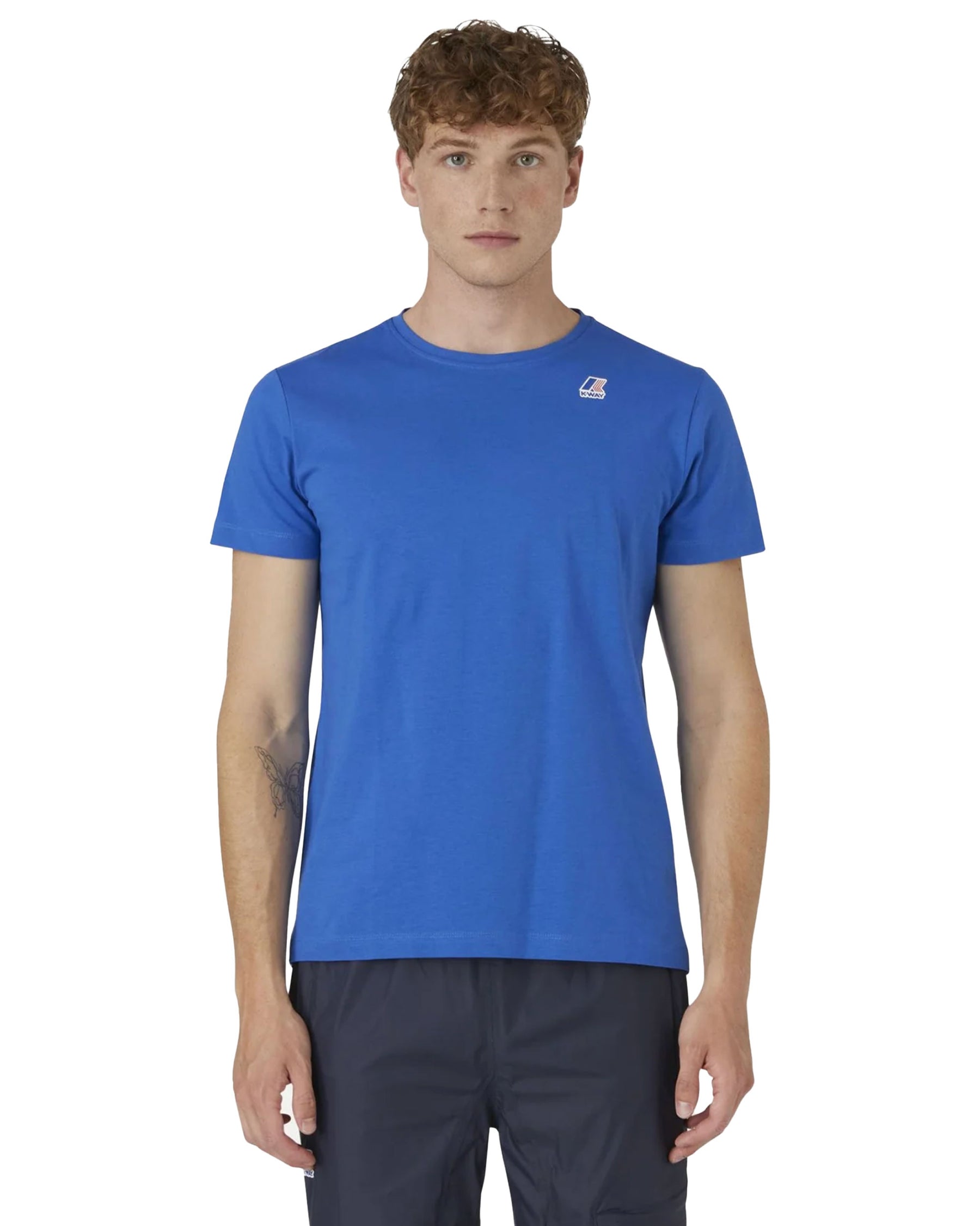 Man Tee K-Way Le Vrai Edouard Blue Royal