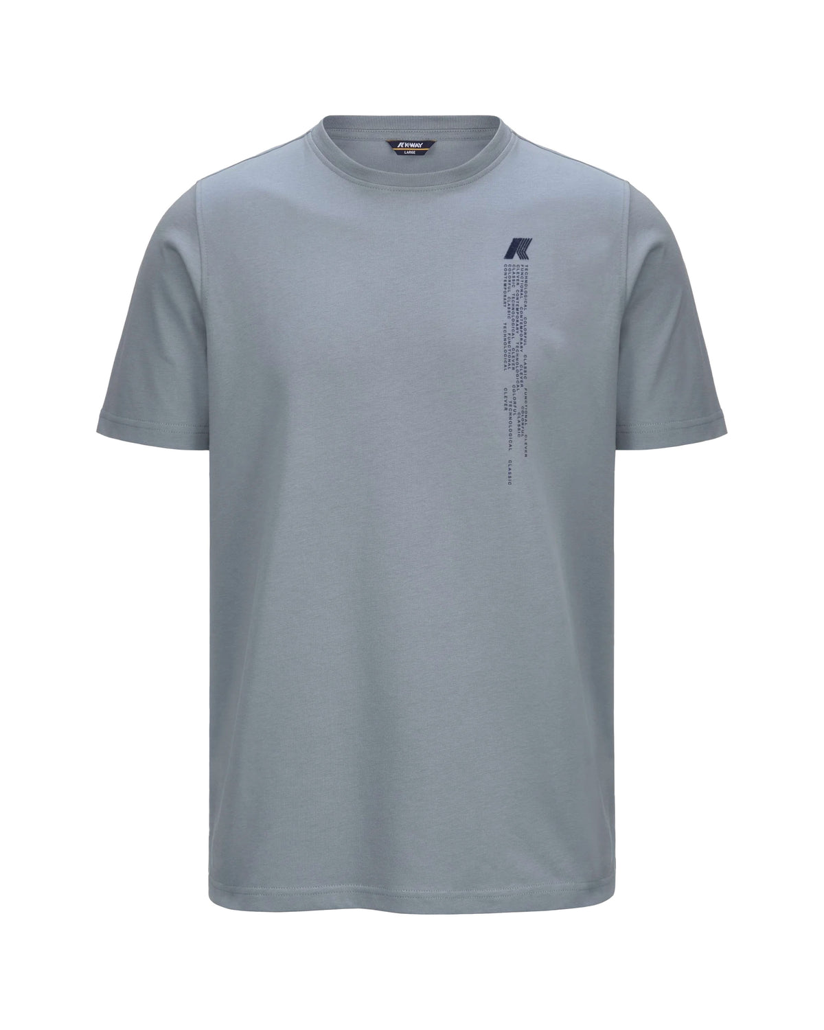 T-Shirt Uomo K-Way Odom Digital Rain Jersey Grigio