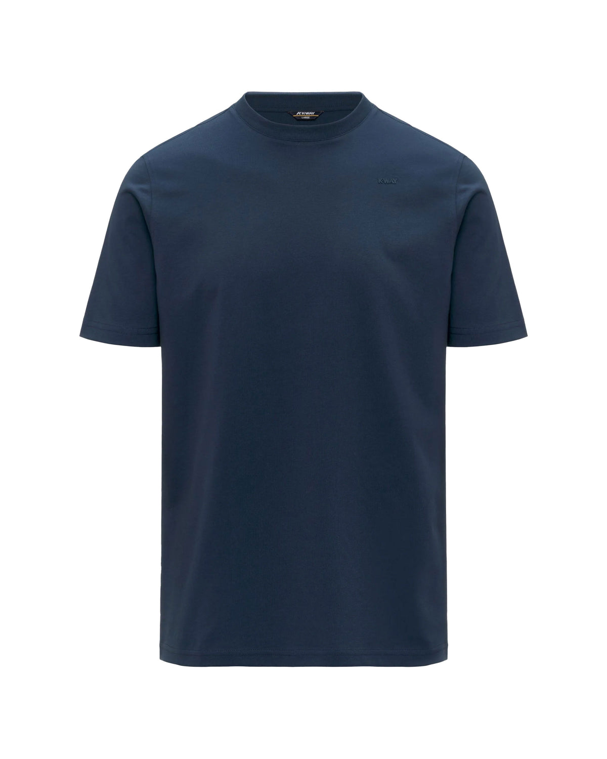 T-Shirt Uomo K-Way Odom Jersey Micro Lettering Blu Chiaro