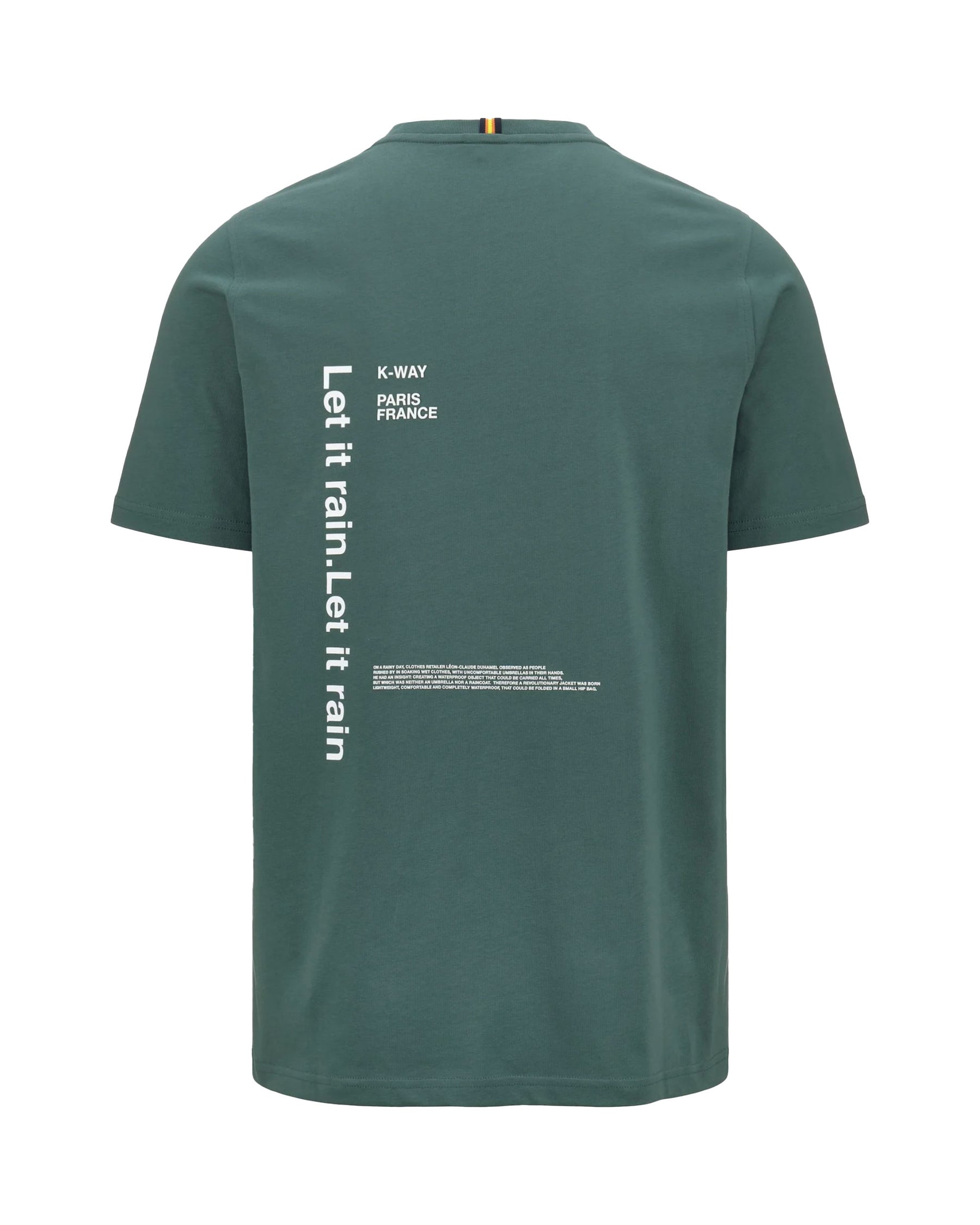 T-Shirt Uomo K-Way Odom Letitrain Green Palm