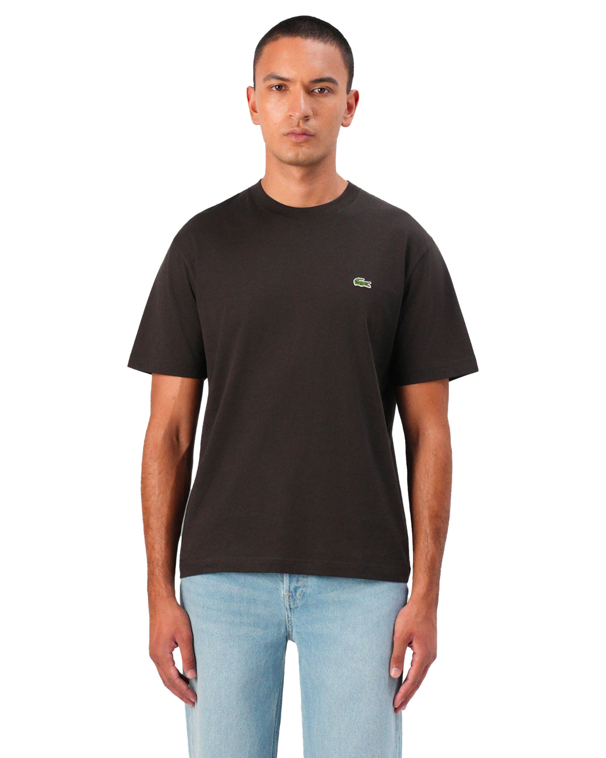 T-Shirt Uomo Lacoste Basic Logo Marrone