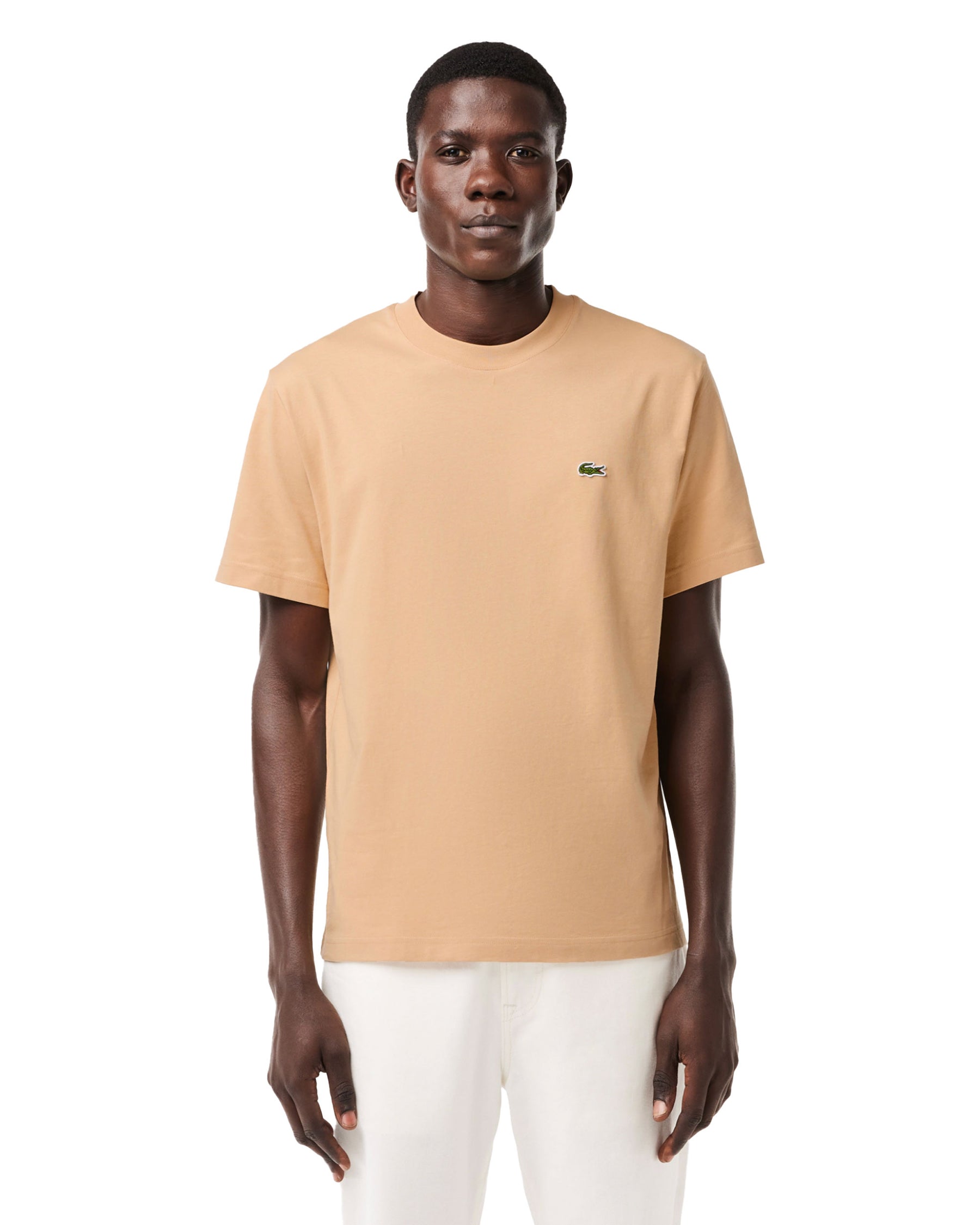 Man Tee Lacoste Classic Logo Beige