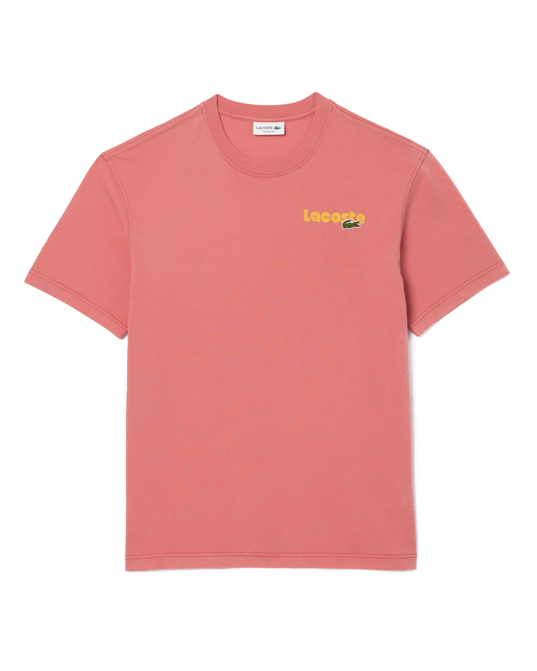 Man Tee Lacoste Coral Script