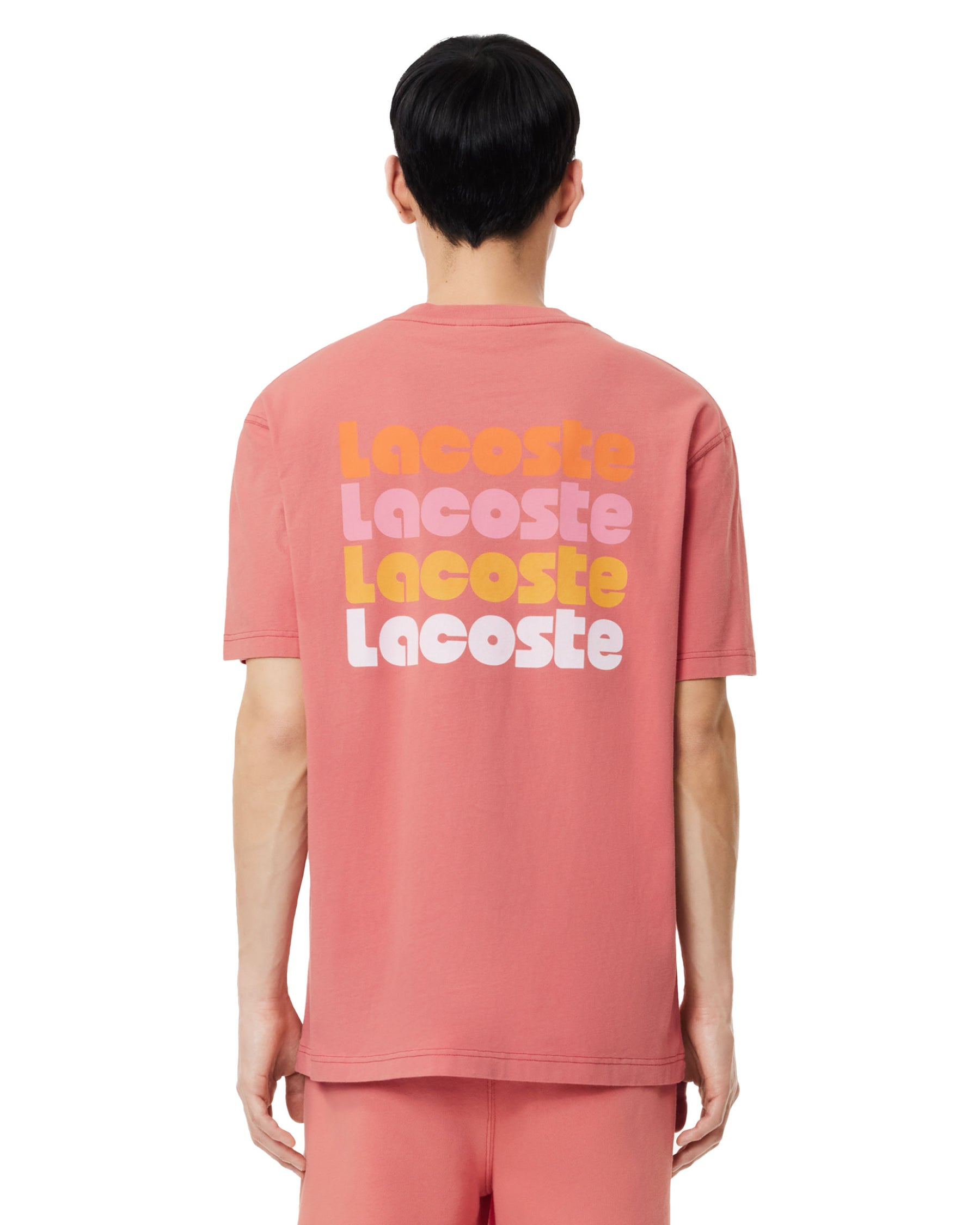 Man Tee Lacoste Coral Script