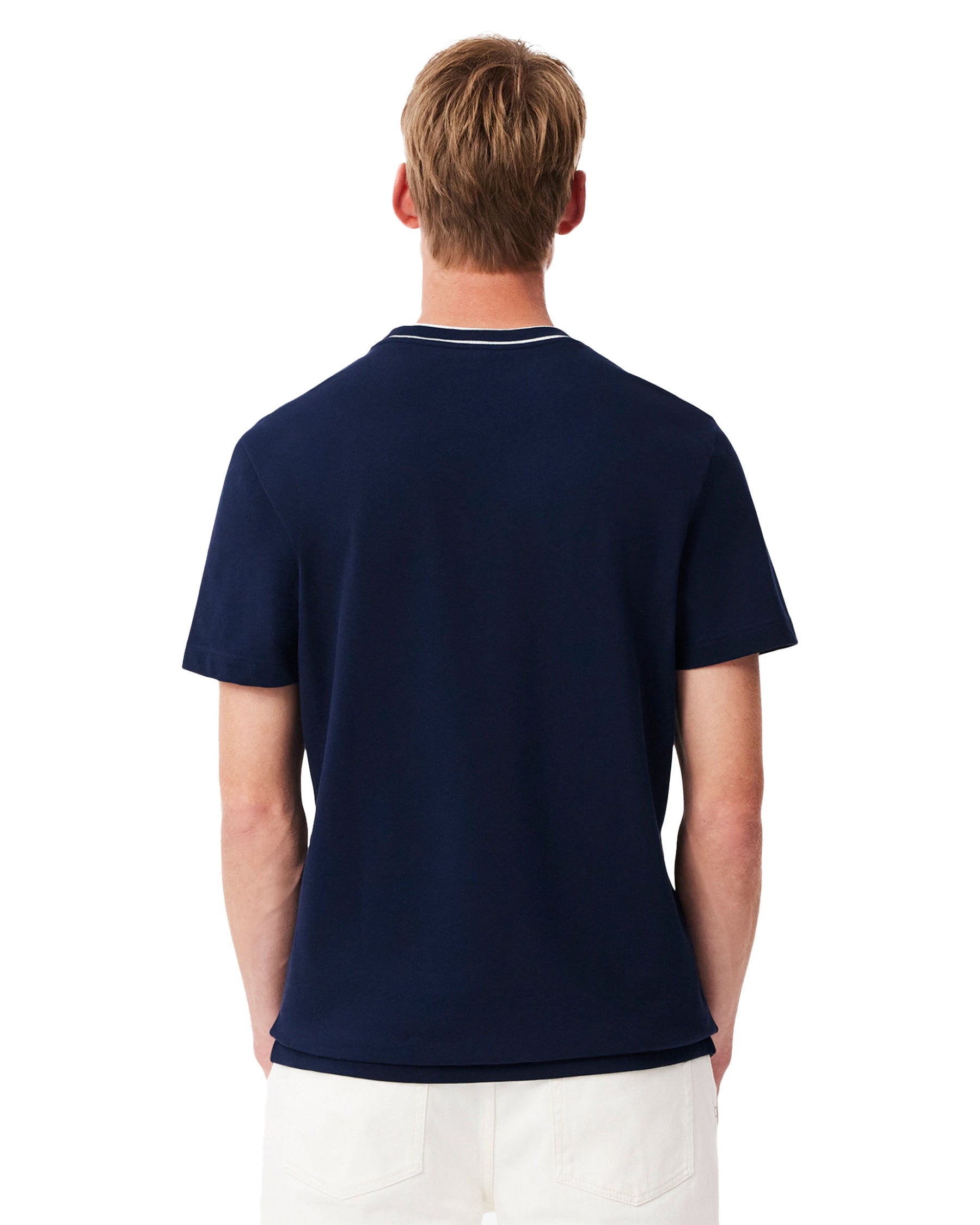T-Shirt Uomo Lacoste Elasticizzata Blu