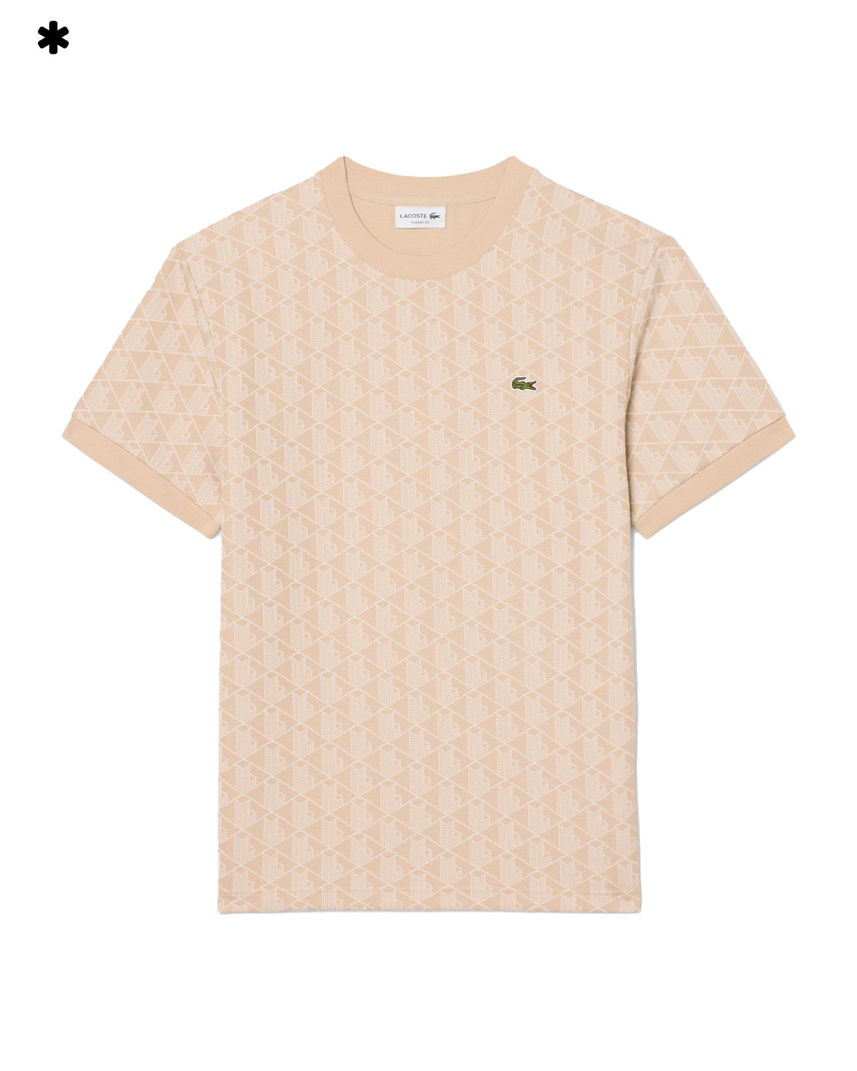 T-Shirt Uomo Jacquard Monogramma Beige