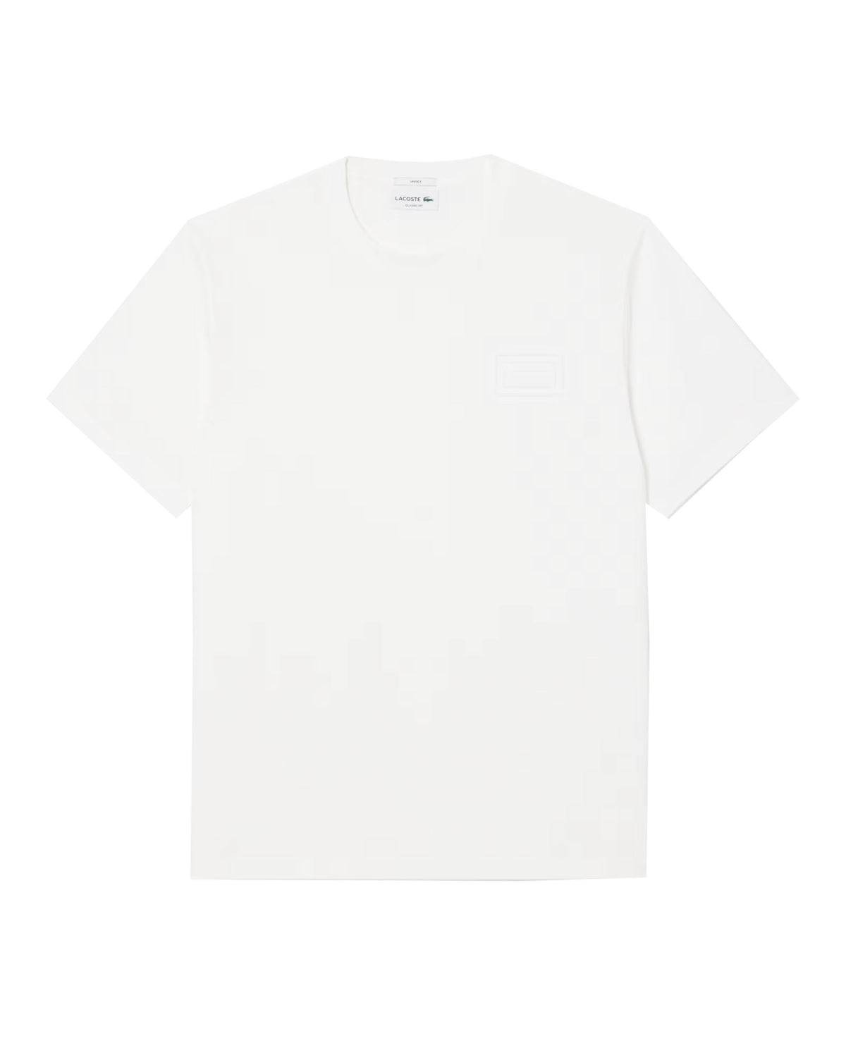 T-Shirt Uomo Lacoste Jersey logo Goffrato Bianco