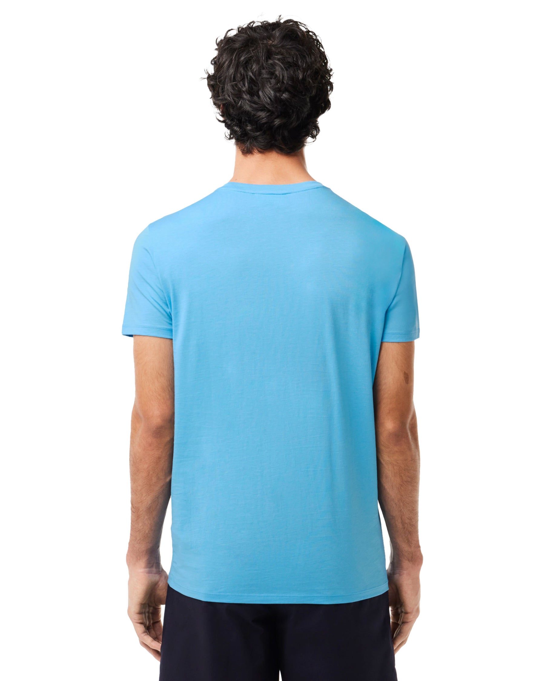 T-Shirt Uomo Lacoste Pima Azzurro