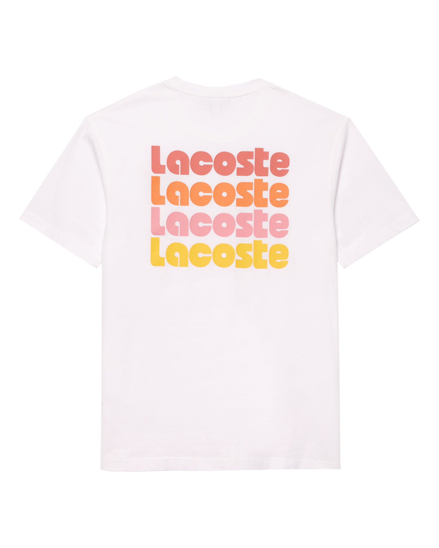 Man Tee Lacoste Script White