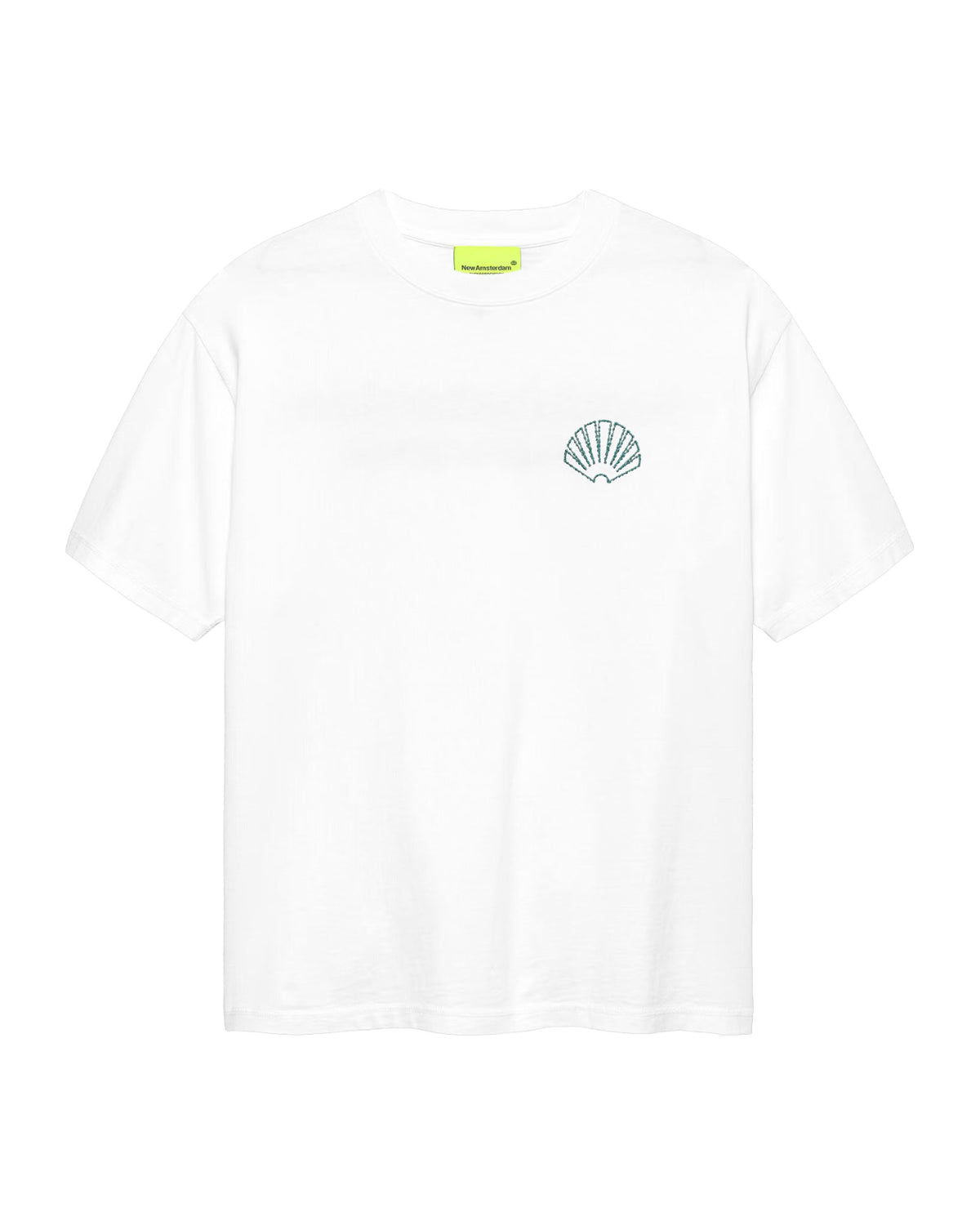 T-Shirt Uomo New Amsterdam Surfassociation Logo Tee Bianco Verde
