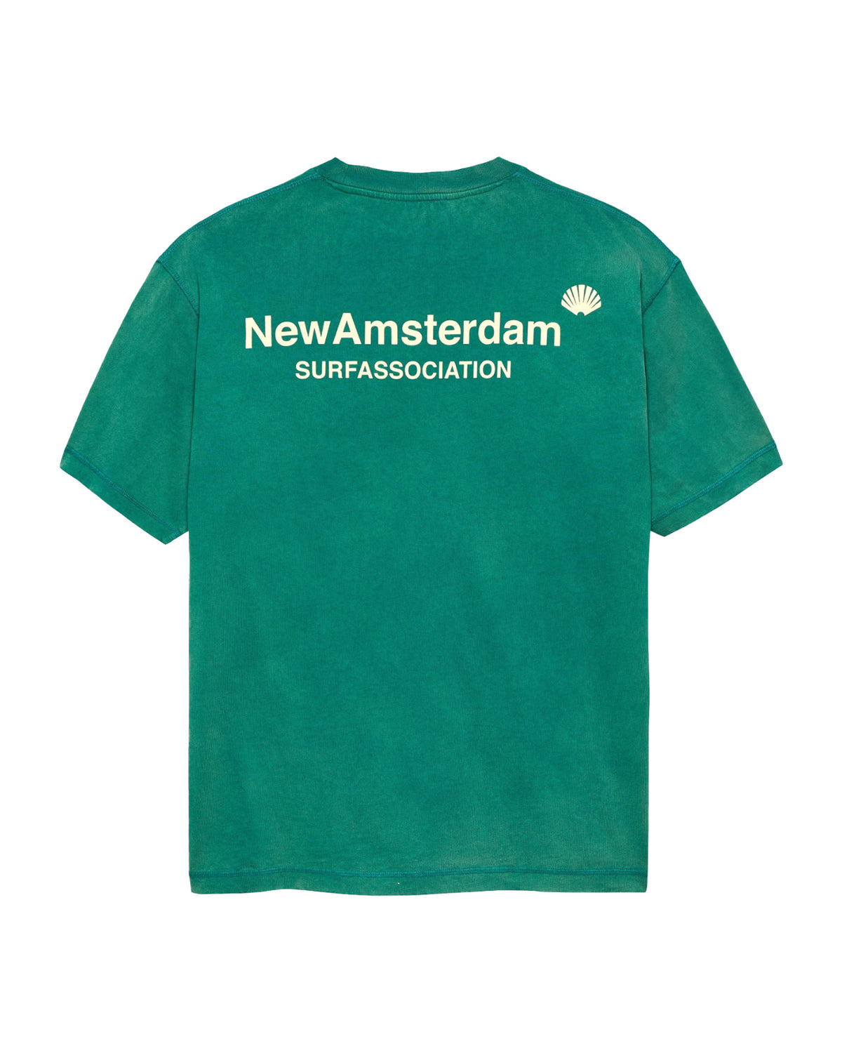 T-Shirt Uomo New Amsterdam Surfassociation Logo Tee Verde Giallo