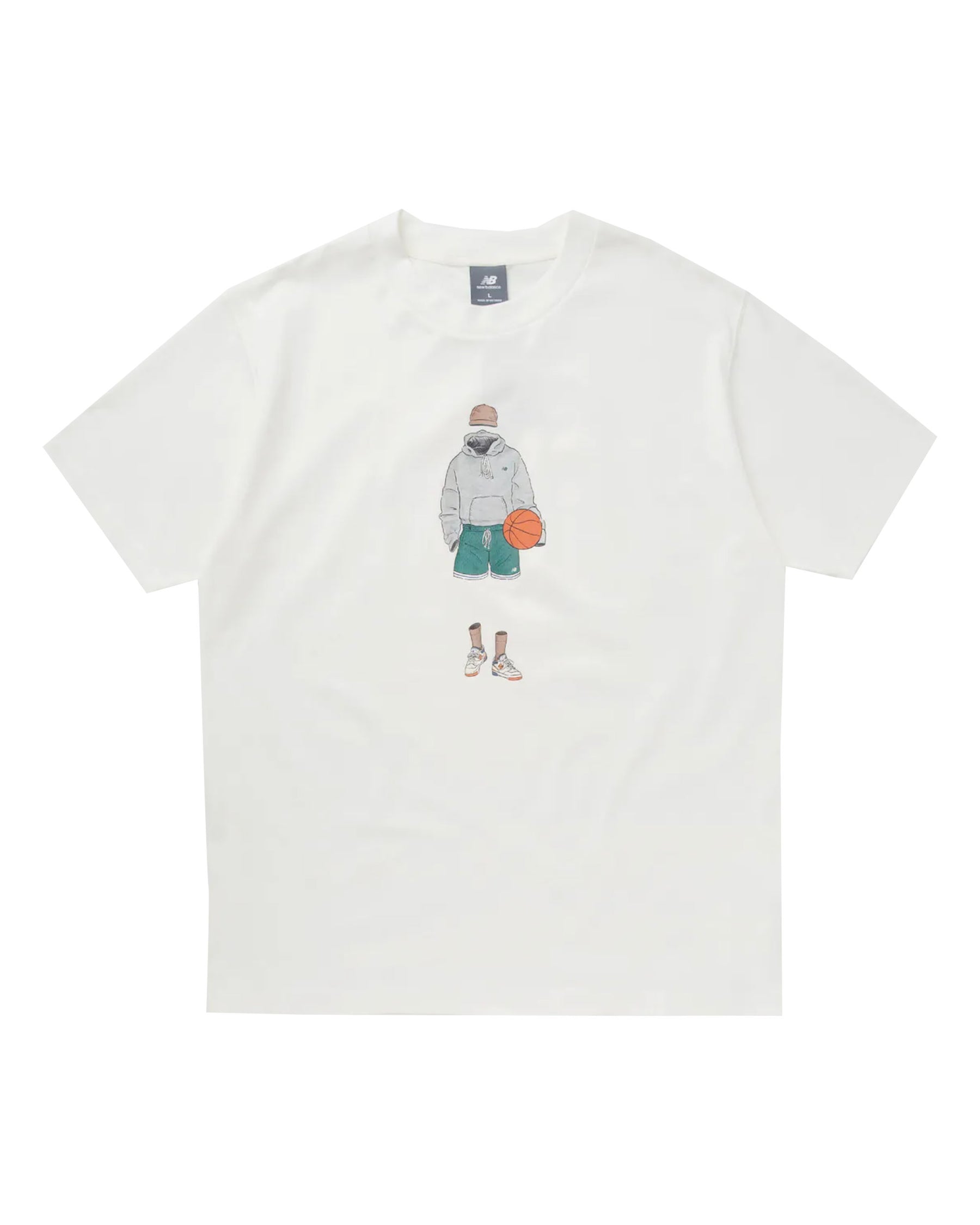 T-Shirt Uomo New Balance Athletics Baseball Style Relaxed Tee Bianco