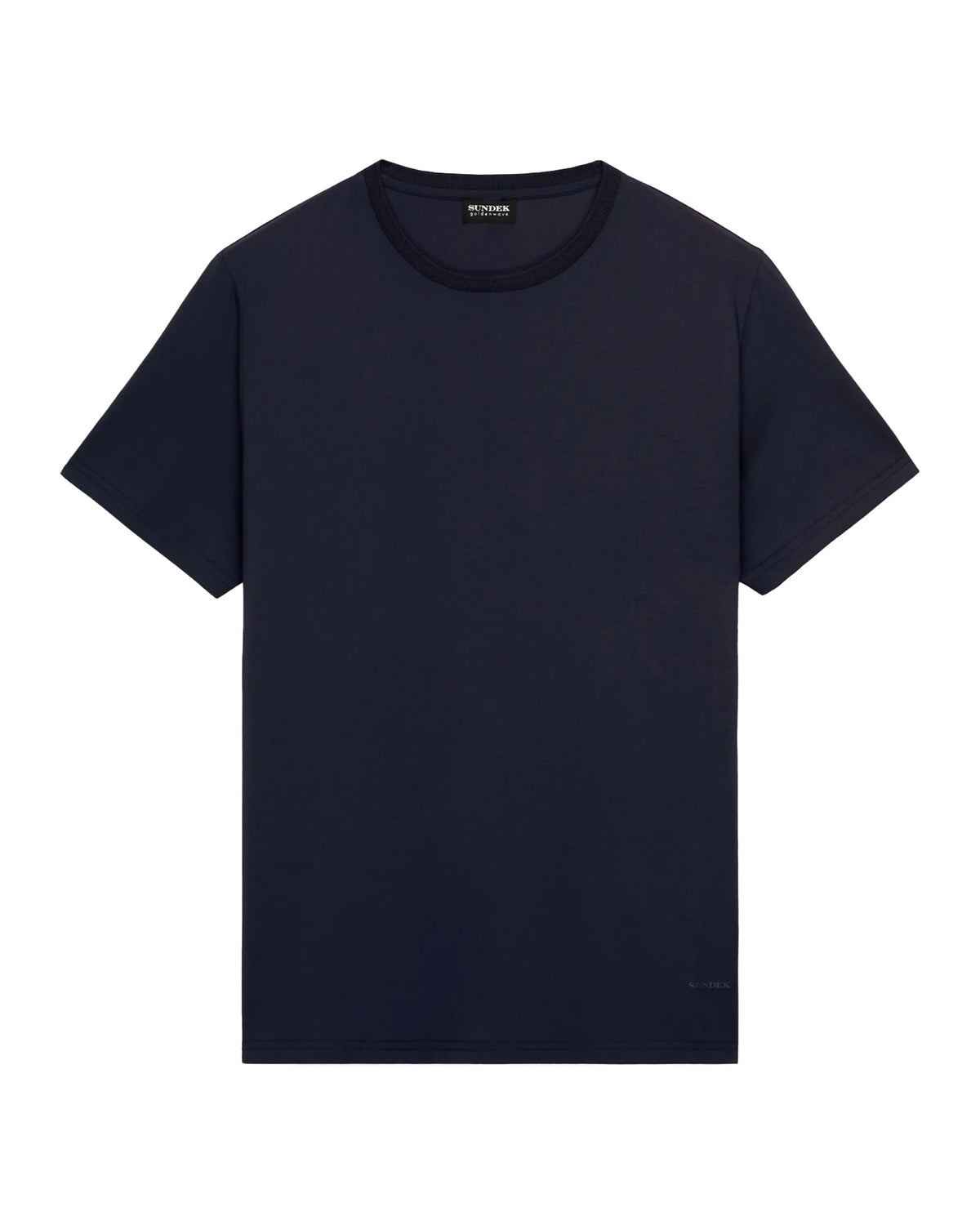 T-Shirt Uomo Sundek Basic Logo Blu Scuro