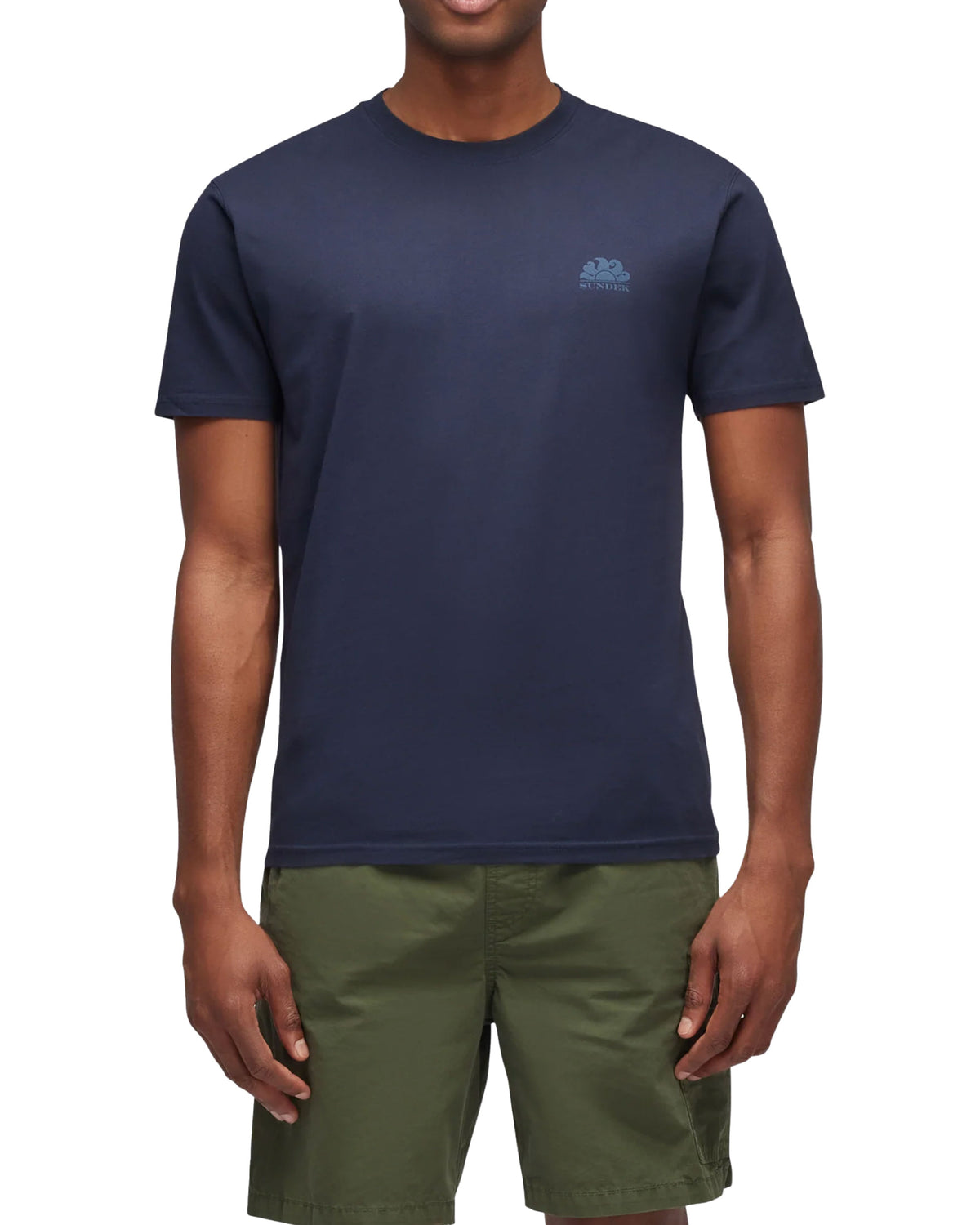 T-Shirt Uomo Sundek Classic Logo Blu