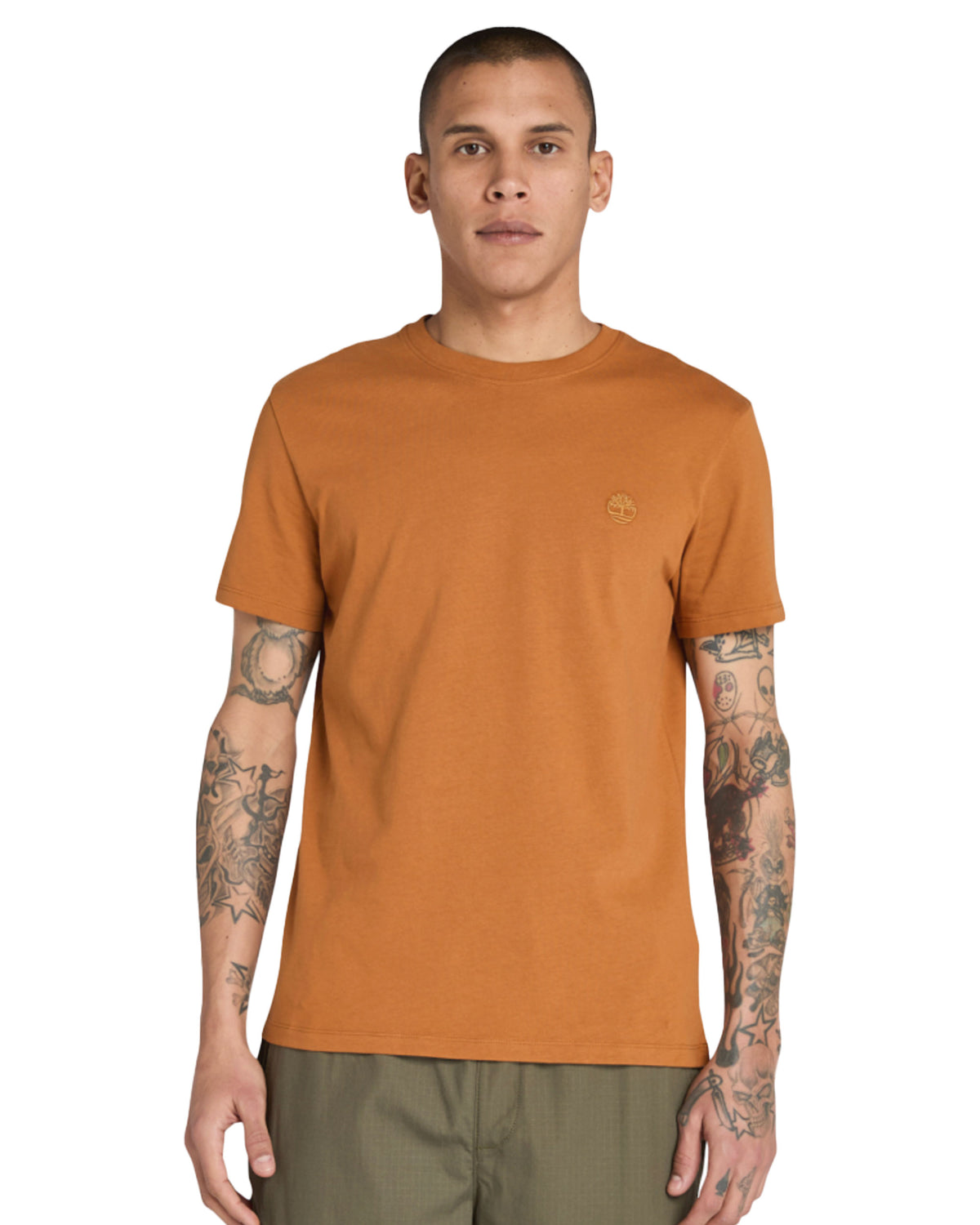 Man's Timberland Dunstan River Short Sleeve Tee Leather Brown