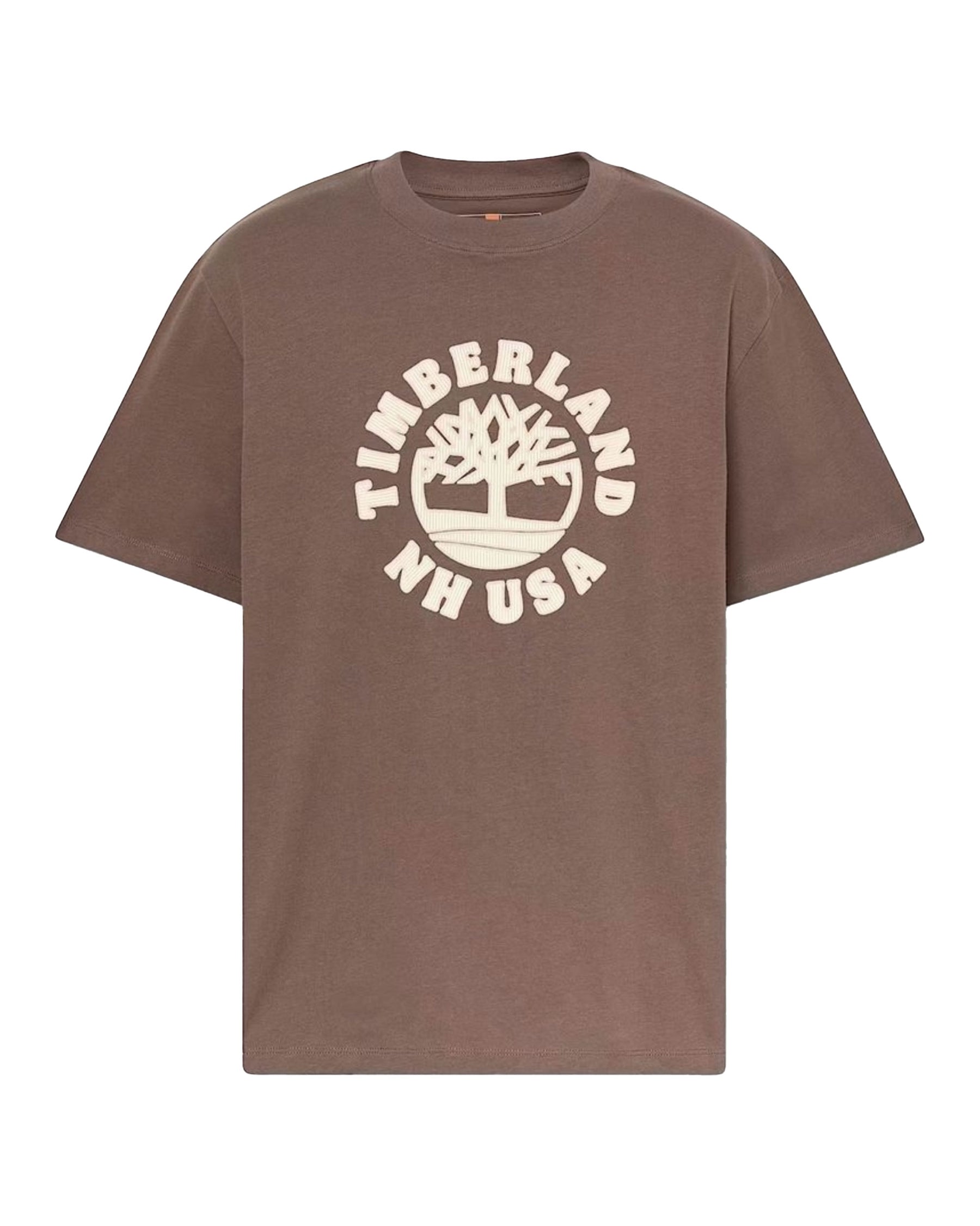 T-Shirt Uomo Timberland Holiday Front Graphic Ss Tee Chocolate Brown