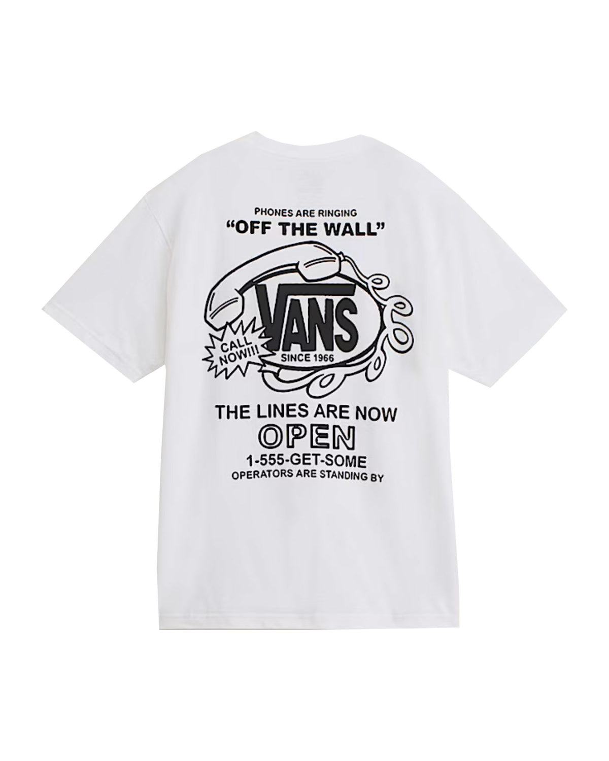 T-Shirt Uomo Vans Hot Lines Bianco
