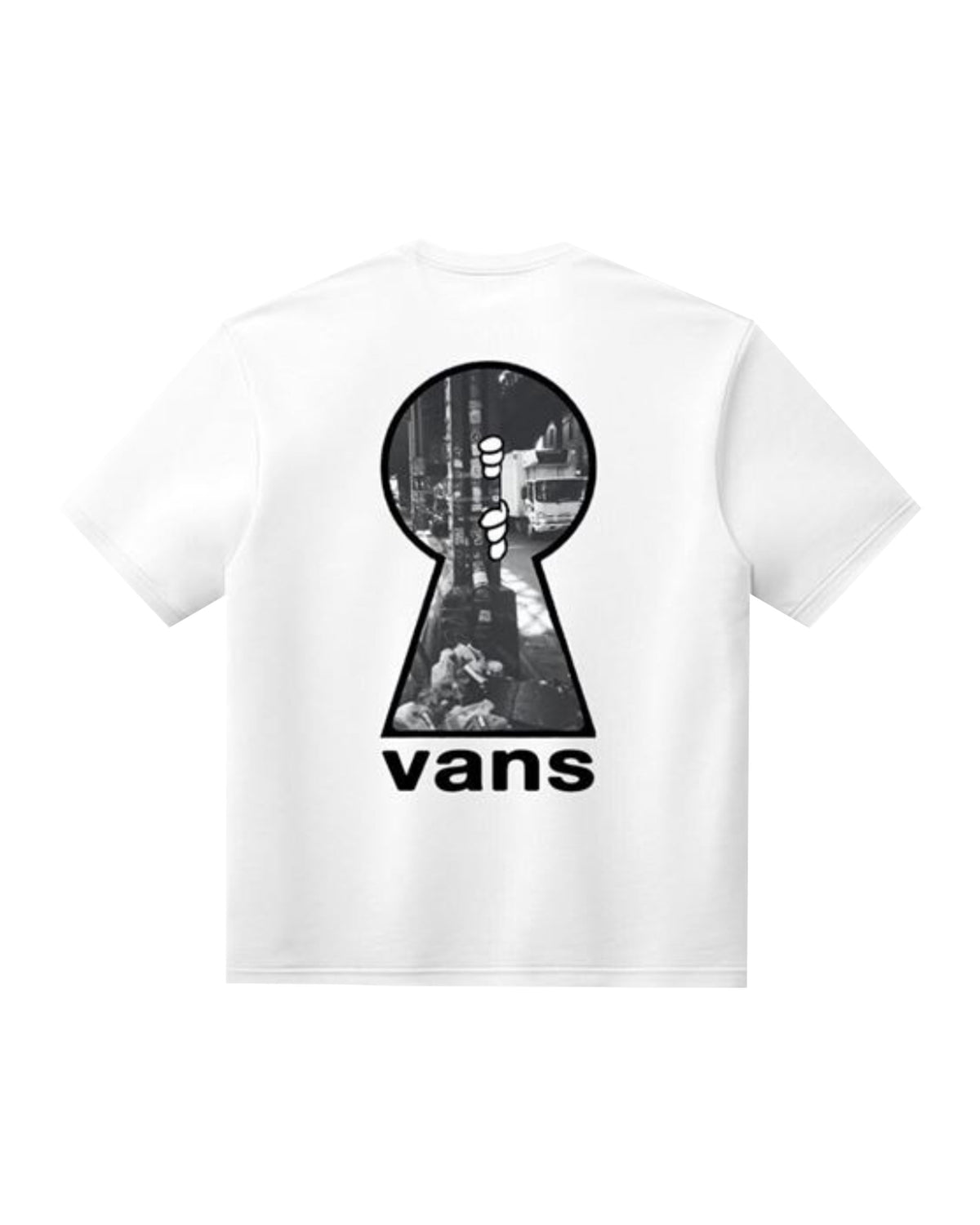 T-Shirt Uomo Vans Keyhole Classic Bianca