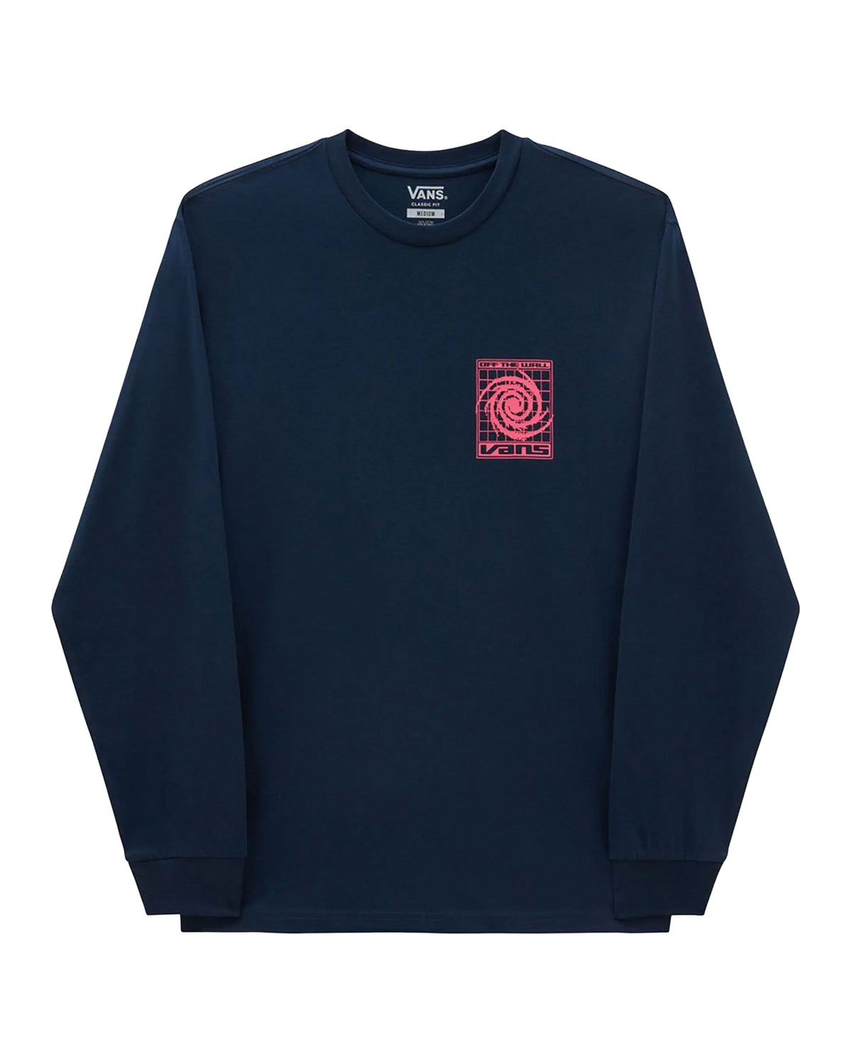 T-Shirt Uomo Vans Logo Space LS Blu