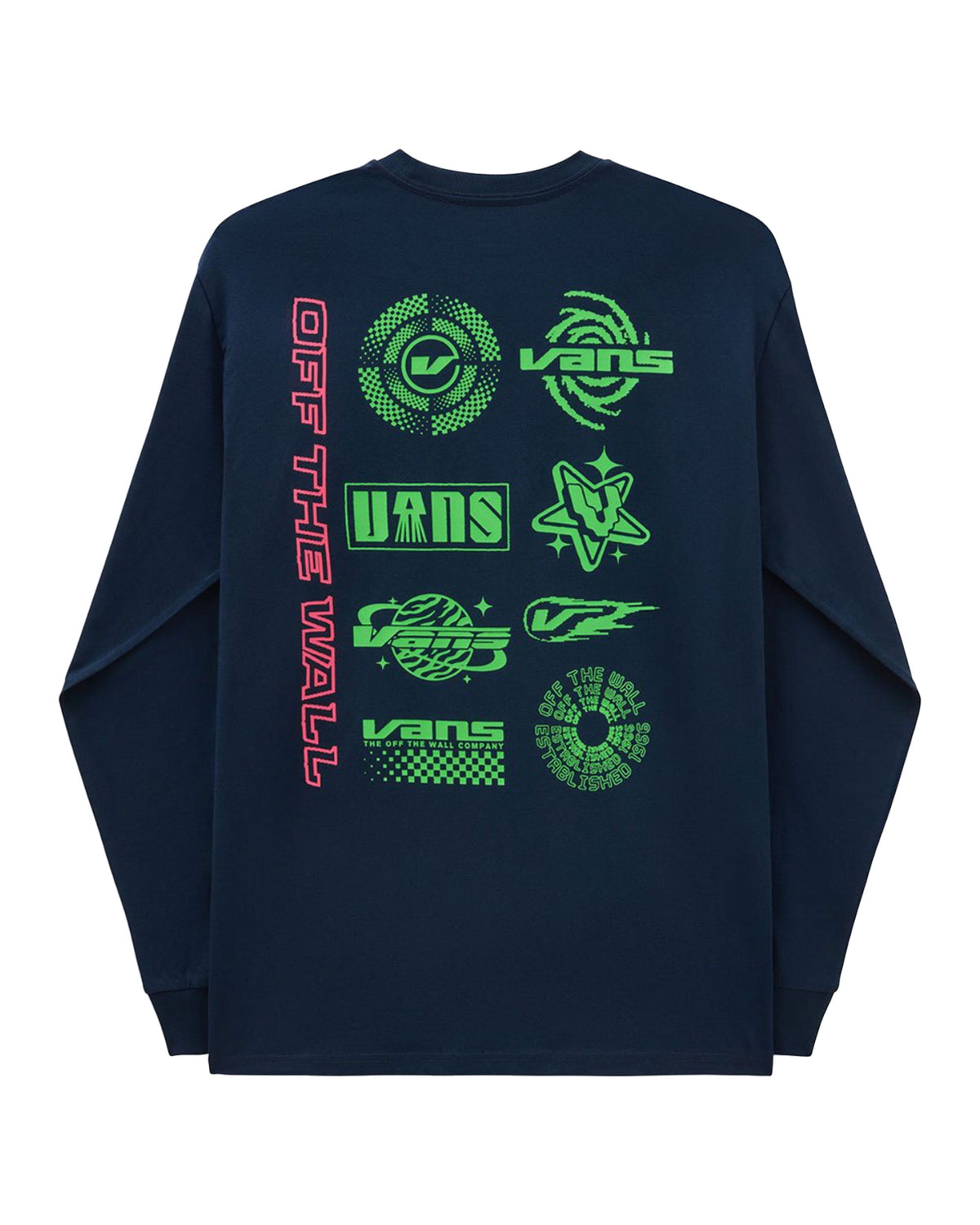 T-Shirt Uomo Vans Logo Space LS Blu