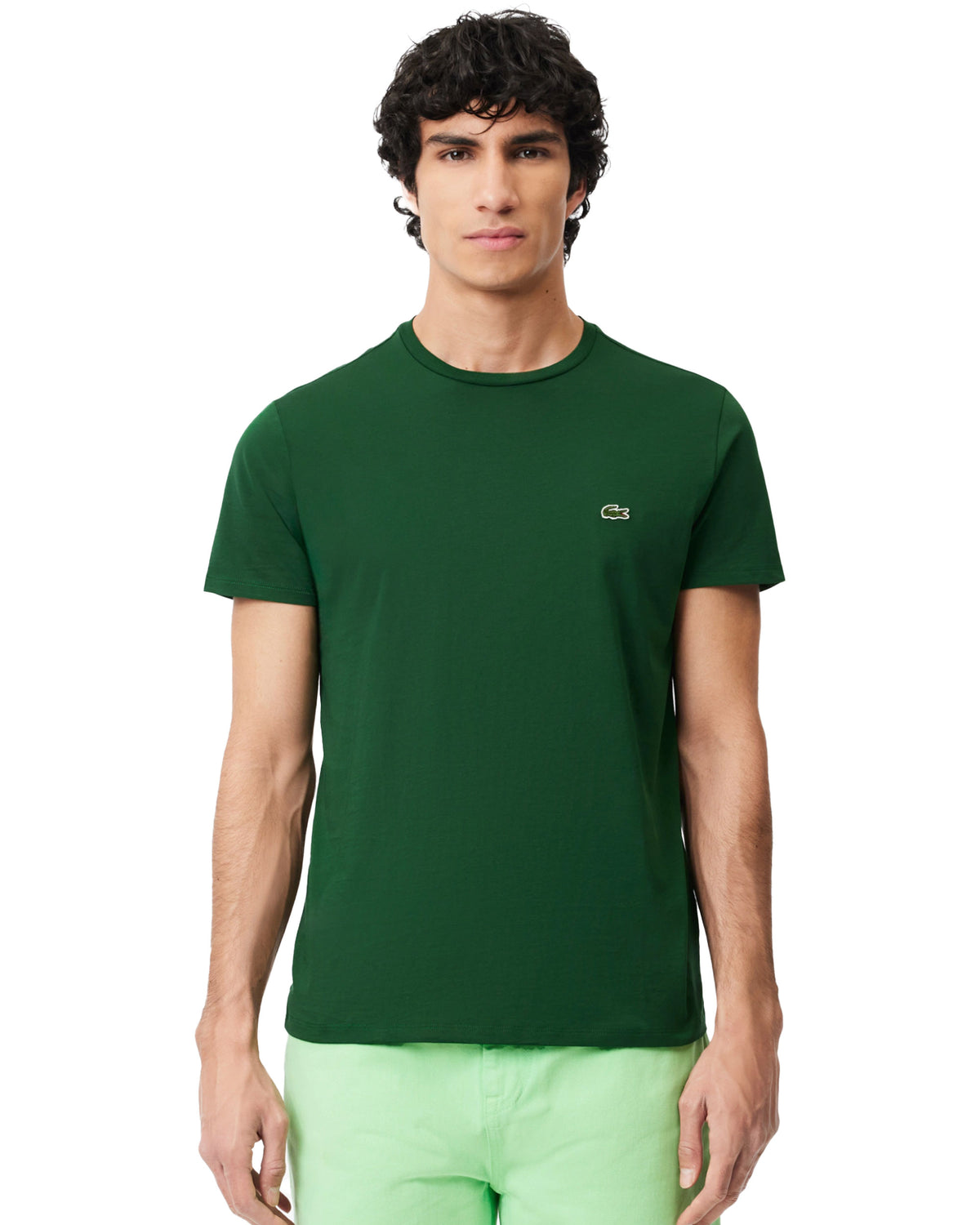 T-Shirt Uomo Lacoste Pima Verde