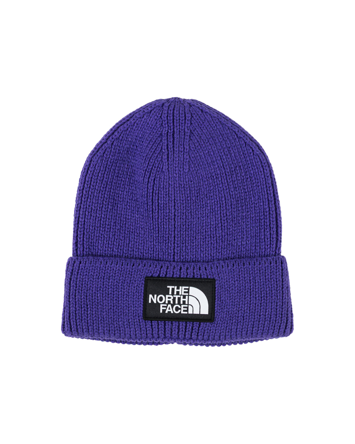 The North Face Logo Box Cuffed Beanie Peak Purple