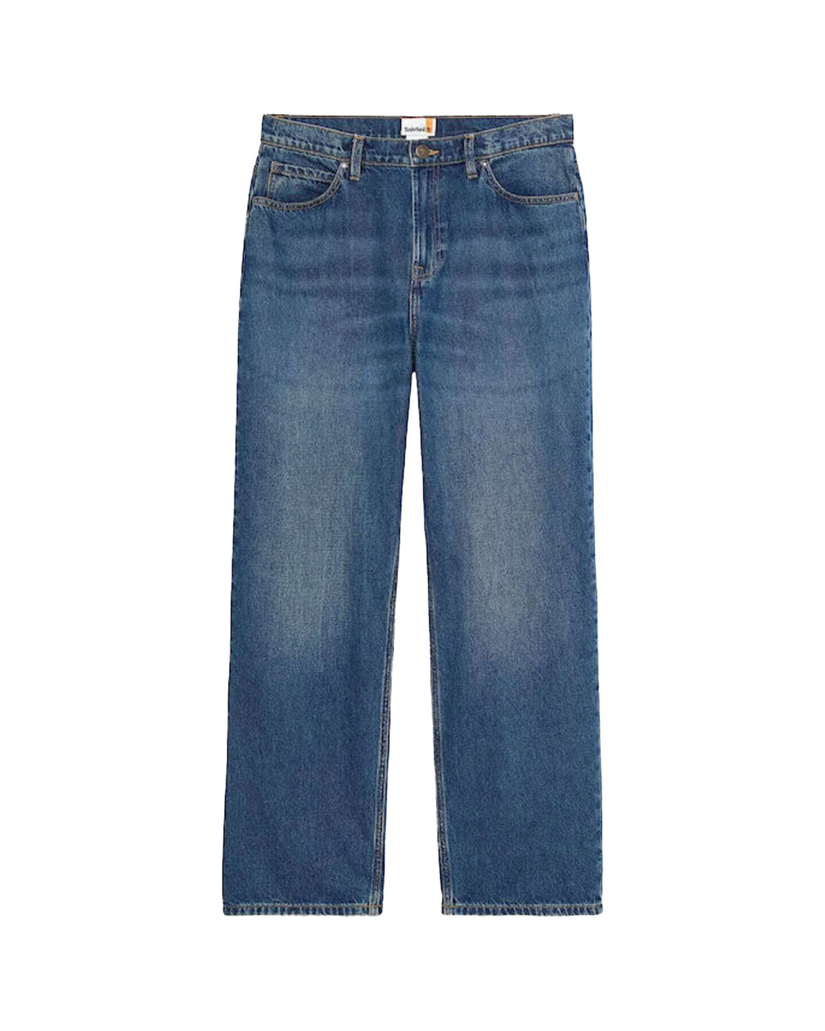 Timberland Sandown Back Embroidered Tree Logo Denim Pant Mid Indigo