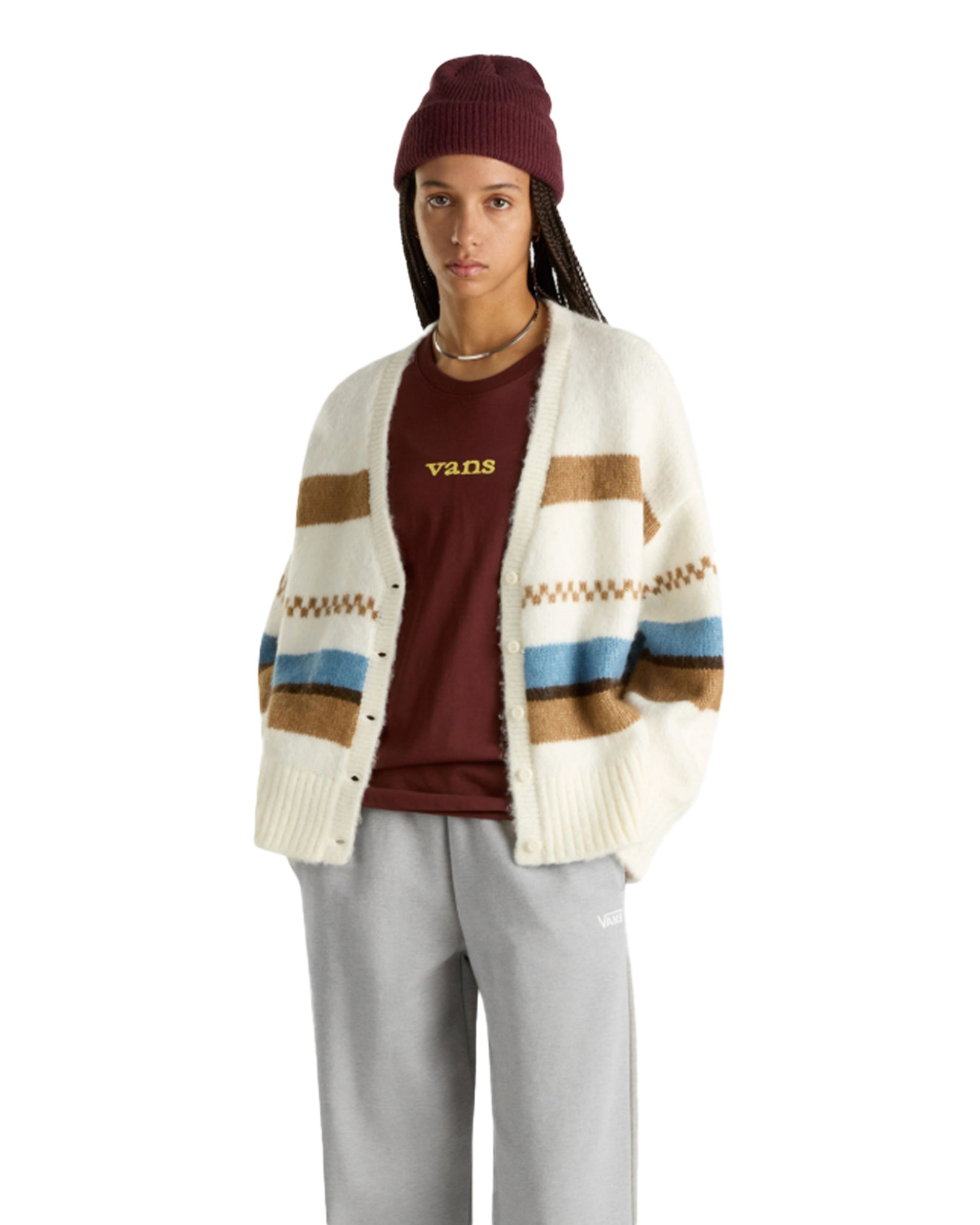 Vans Valerie Stripe Cardigan Marshmallow