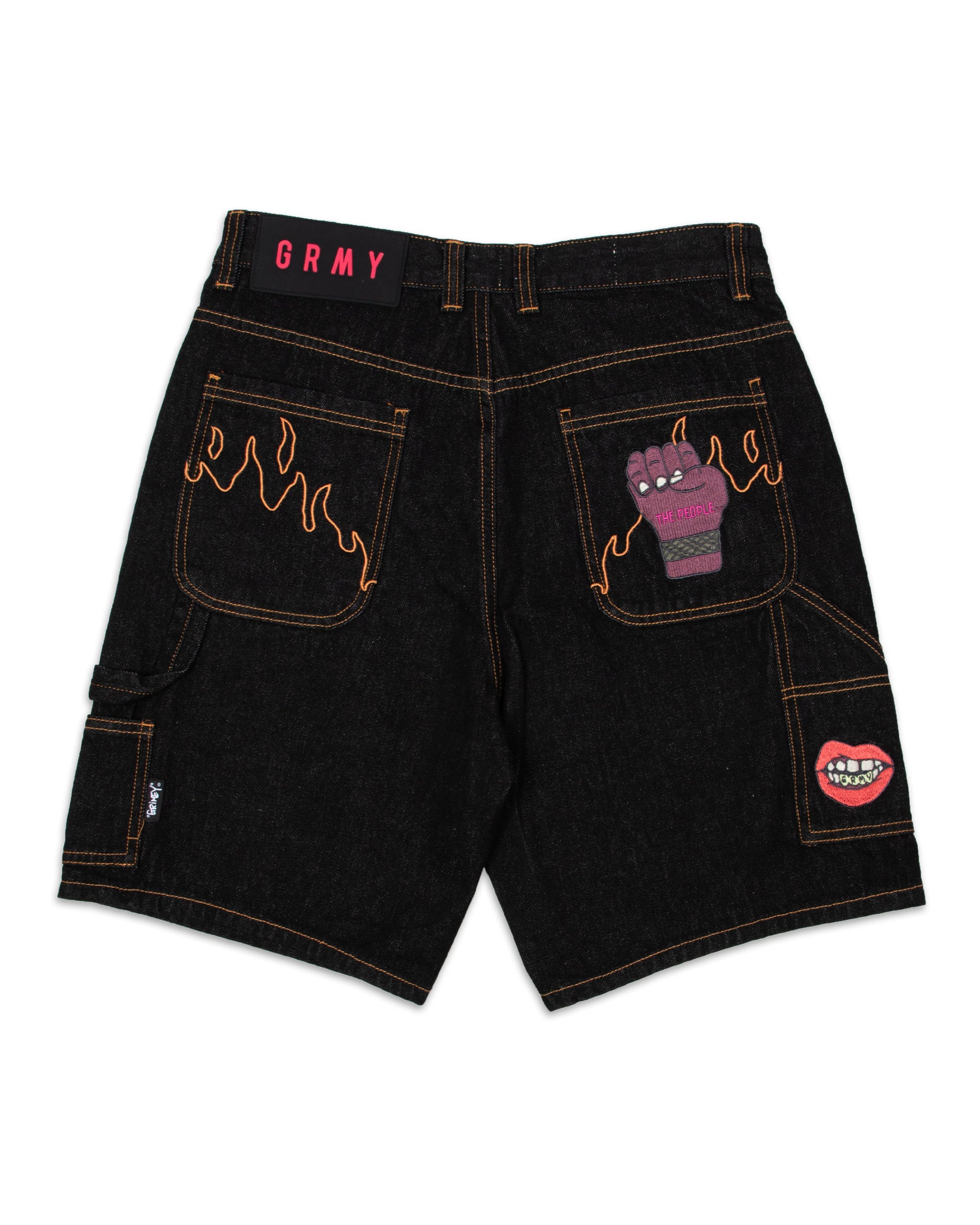 Grimey Day Dreamer Denim Shorts Black