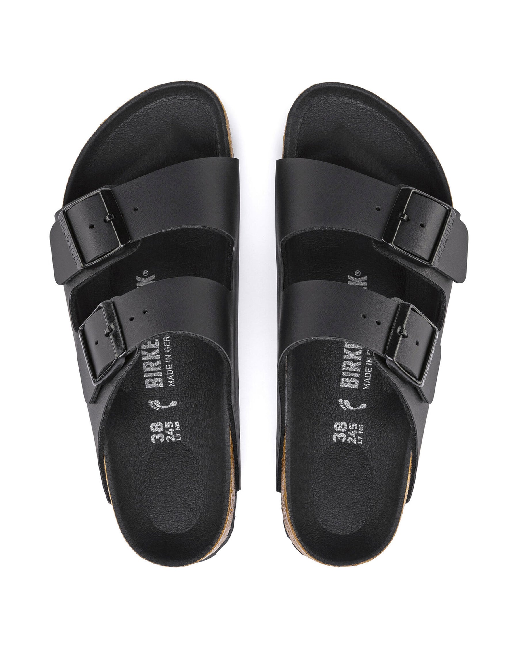 Birkenstock Arizona Triples Black Calzata Stretta