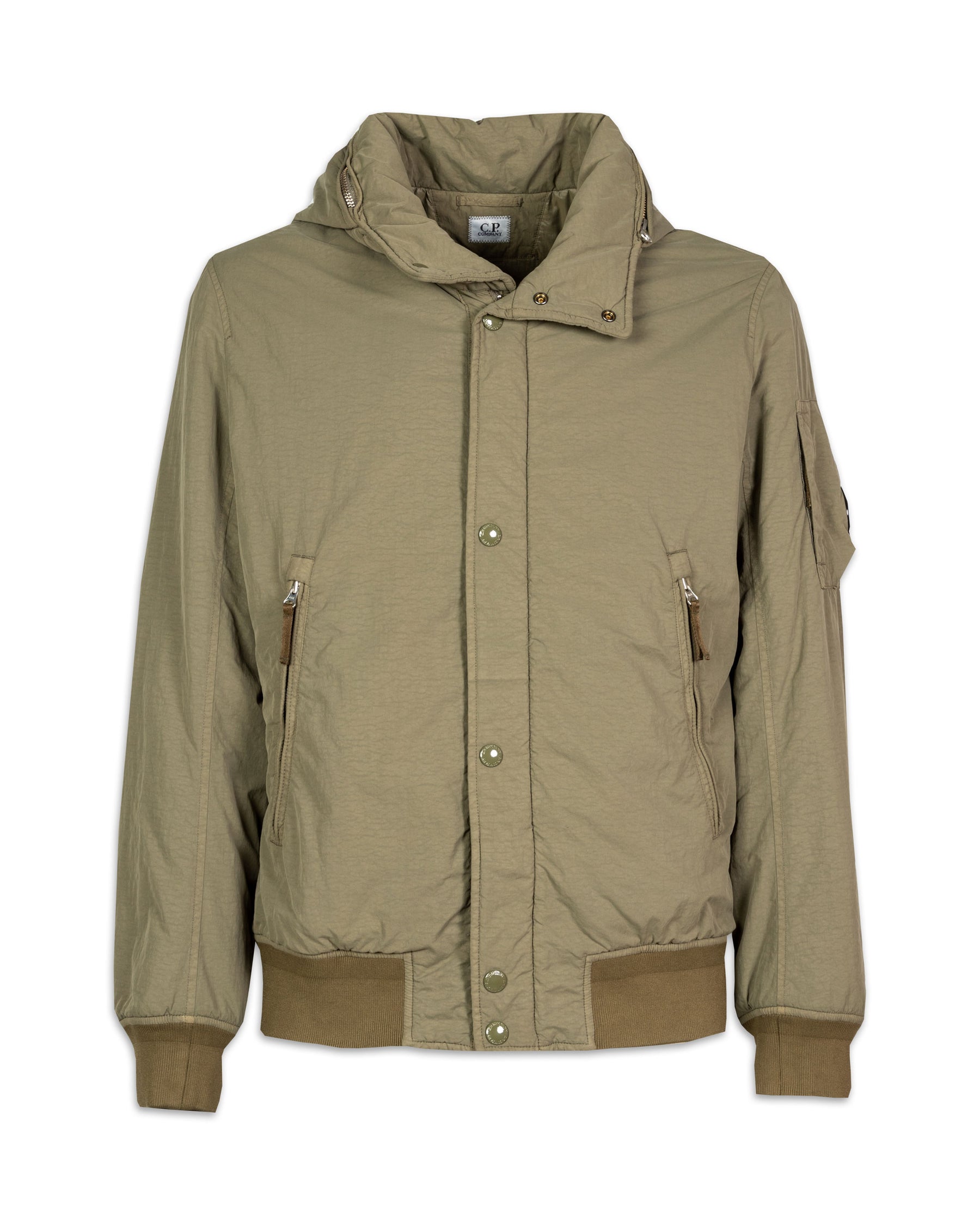 Bomber CP Company Flatt Nylon Short Jacket Verde Militare
