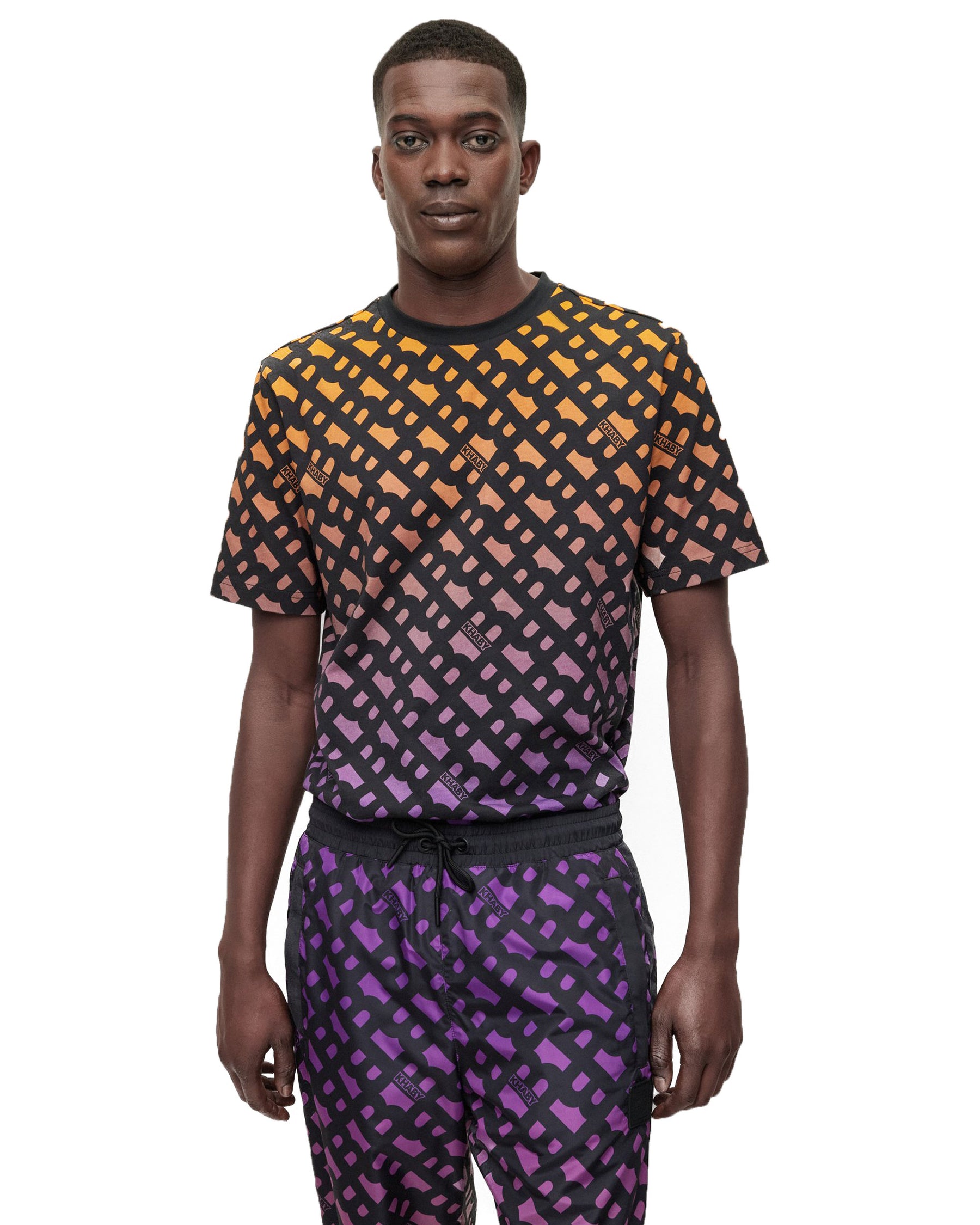 Boss X Khaby T-Shirt Relaxed Fit Con Monogrammi Sfumati