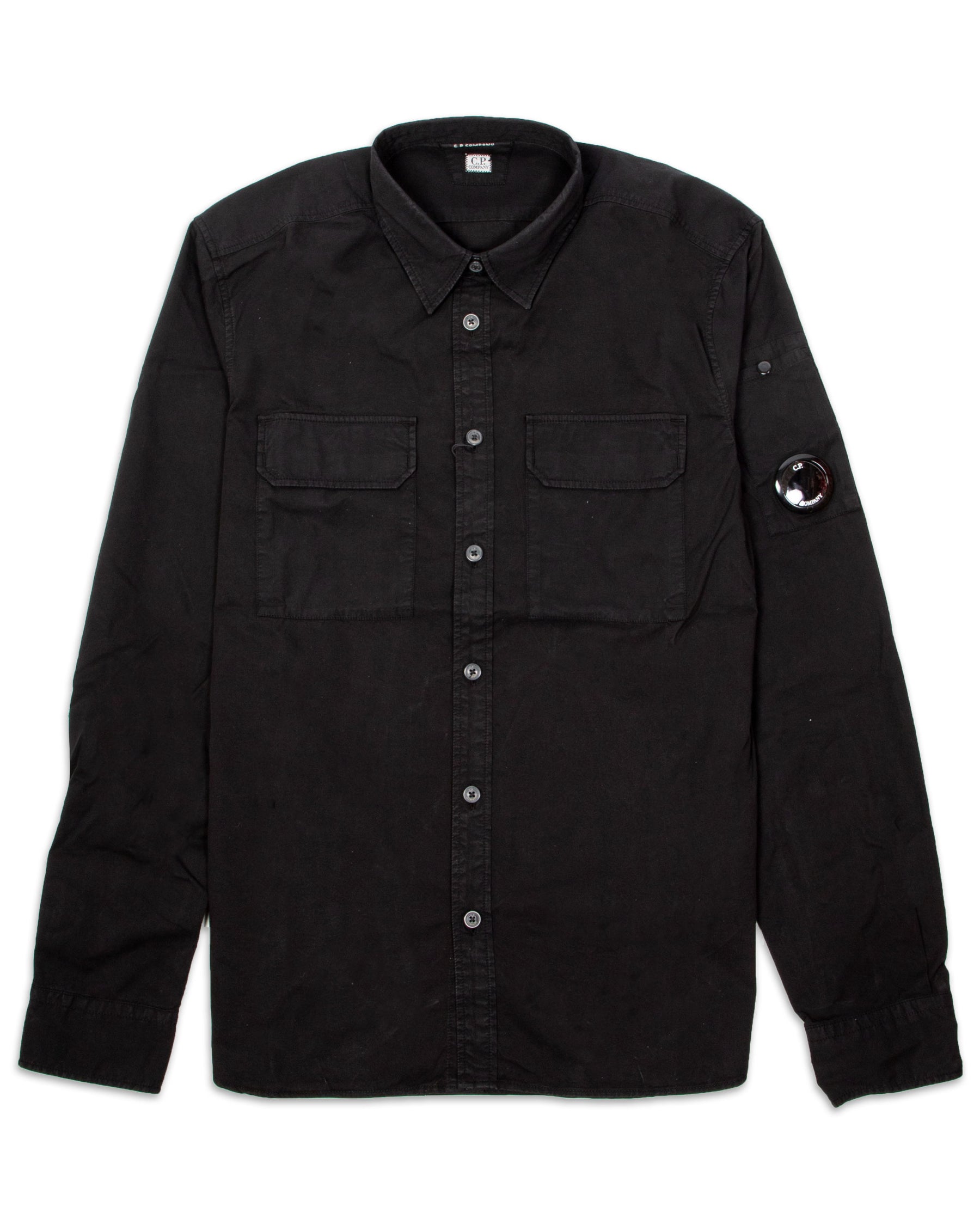 Camicia Gabardine Utility Shirt Nero 12CMSH088A-002824G-999