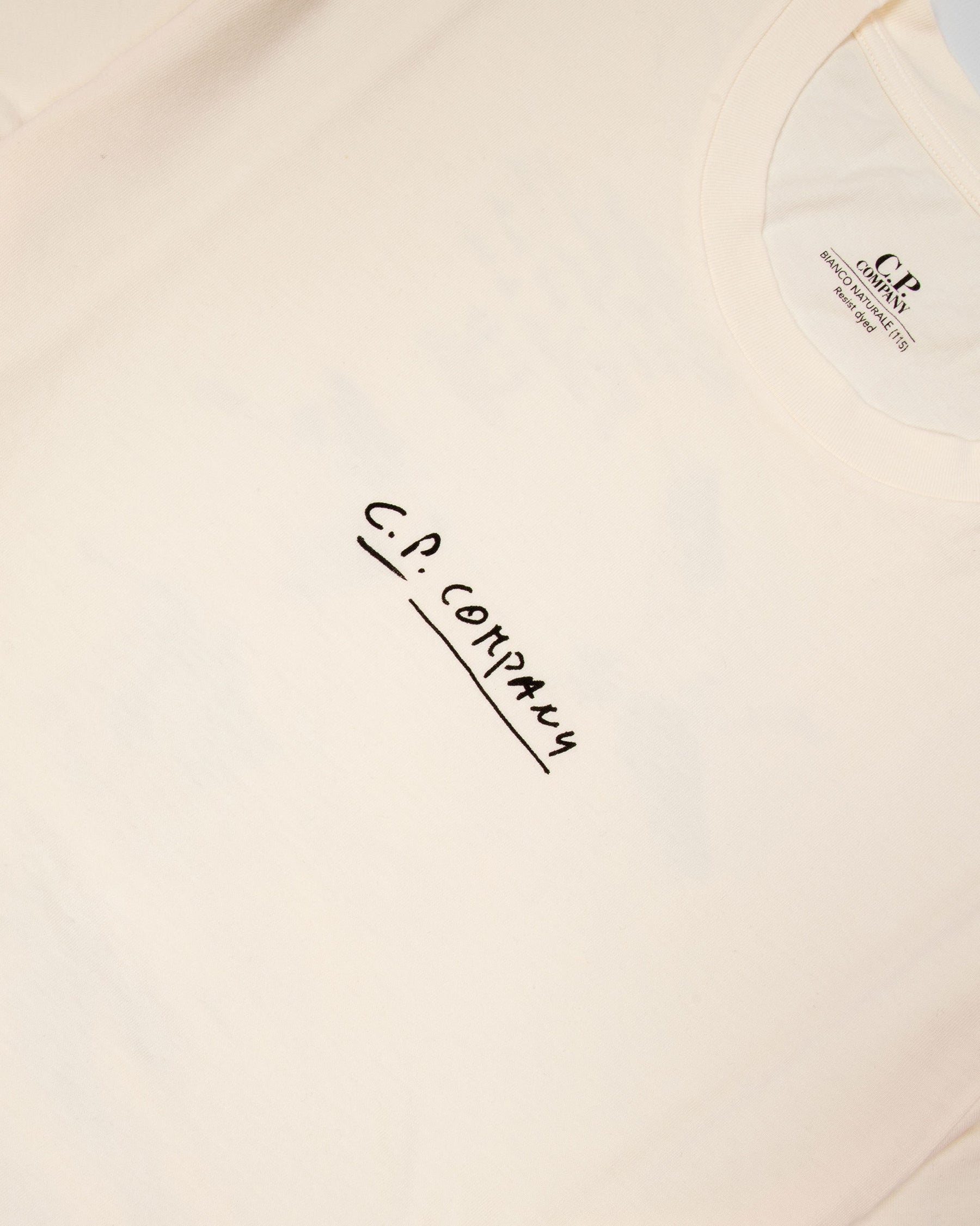 Jersey Sketch Graphic T-shirt Bianco 12CMTS312A-005431G-115