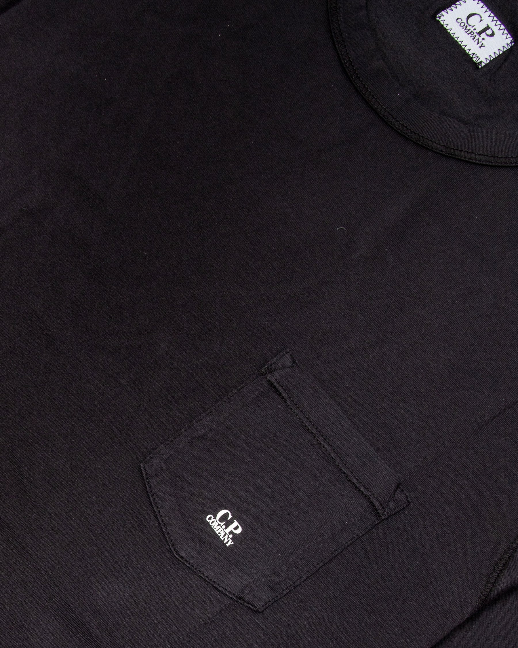Mercerized Chest Pocket T-shirt Nero 12CMTS038A-006130G-999