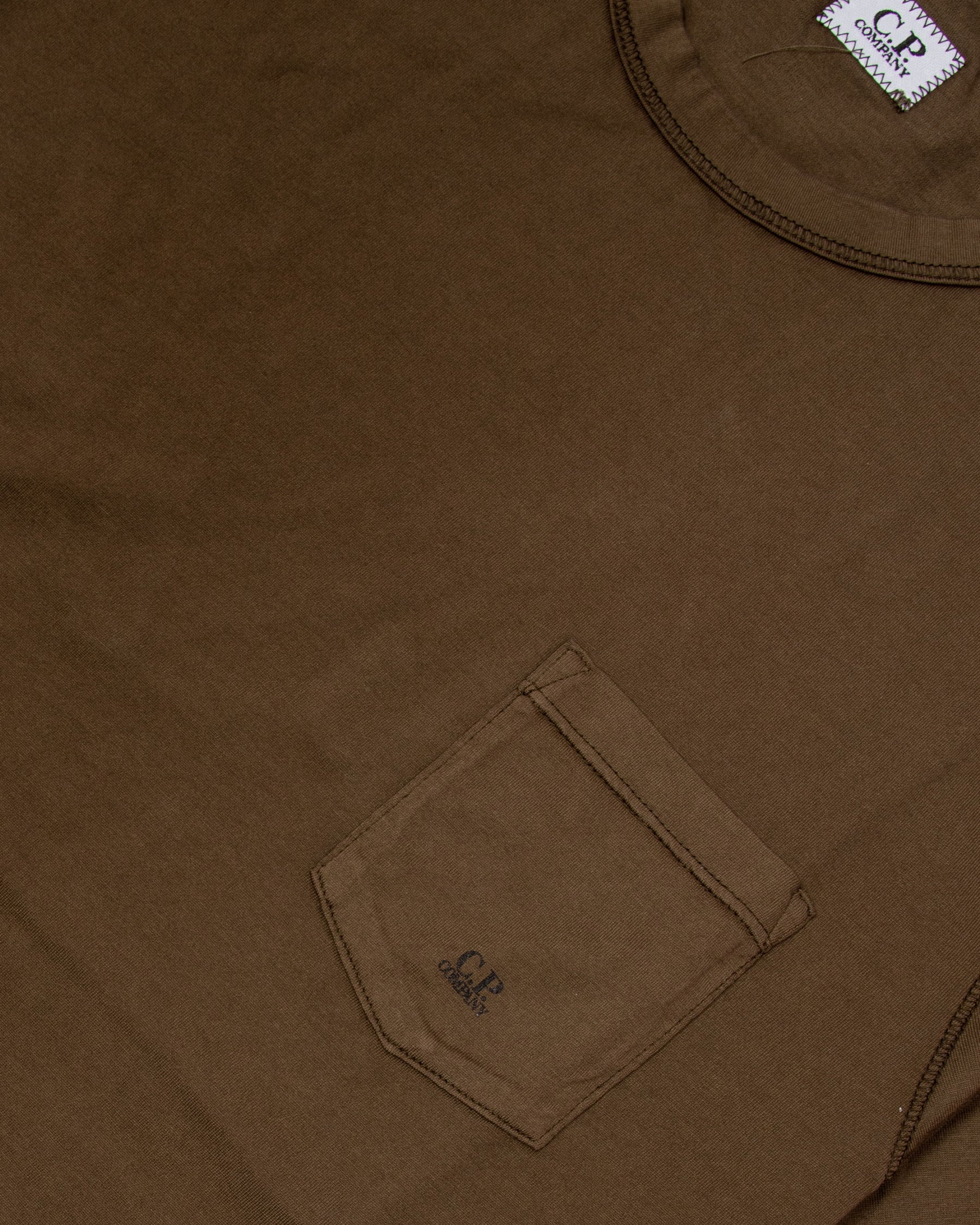 Mercerized Chest Pocket T-shirt Verde 12CMTS038A-006130G-683