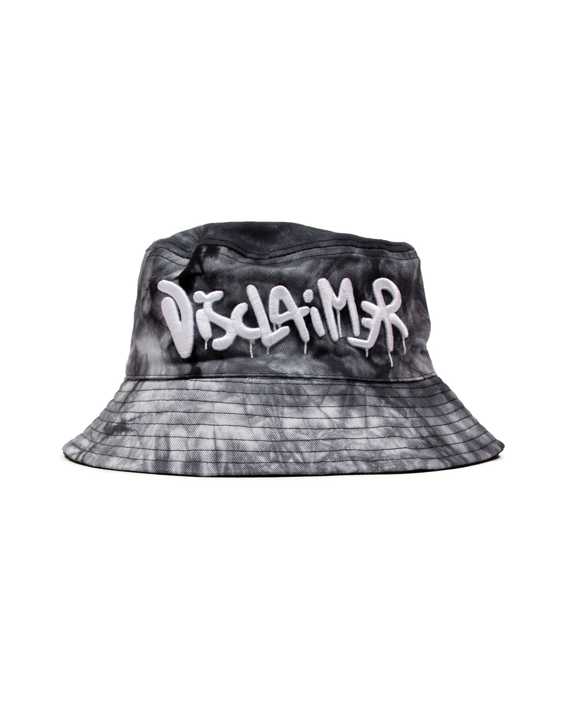 Cappello Bucket Disclaimer Tie dye nero