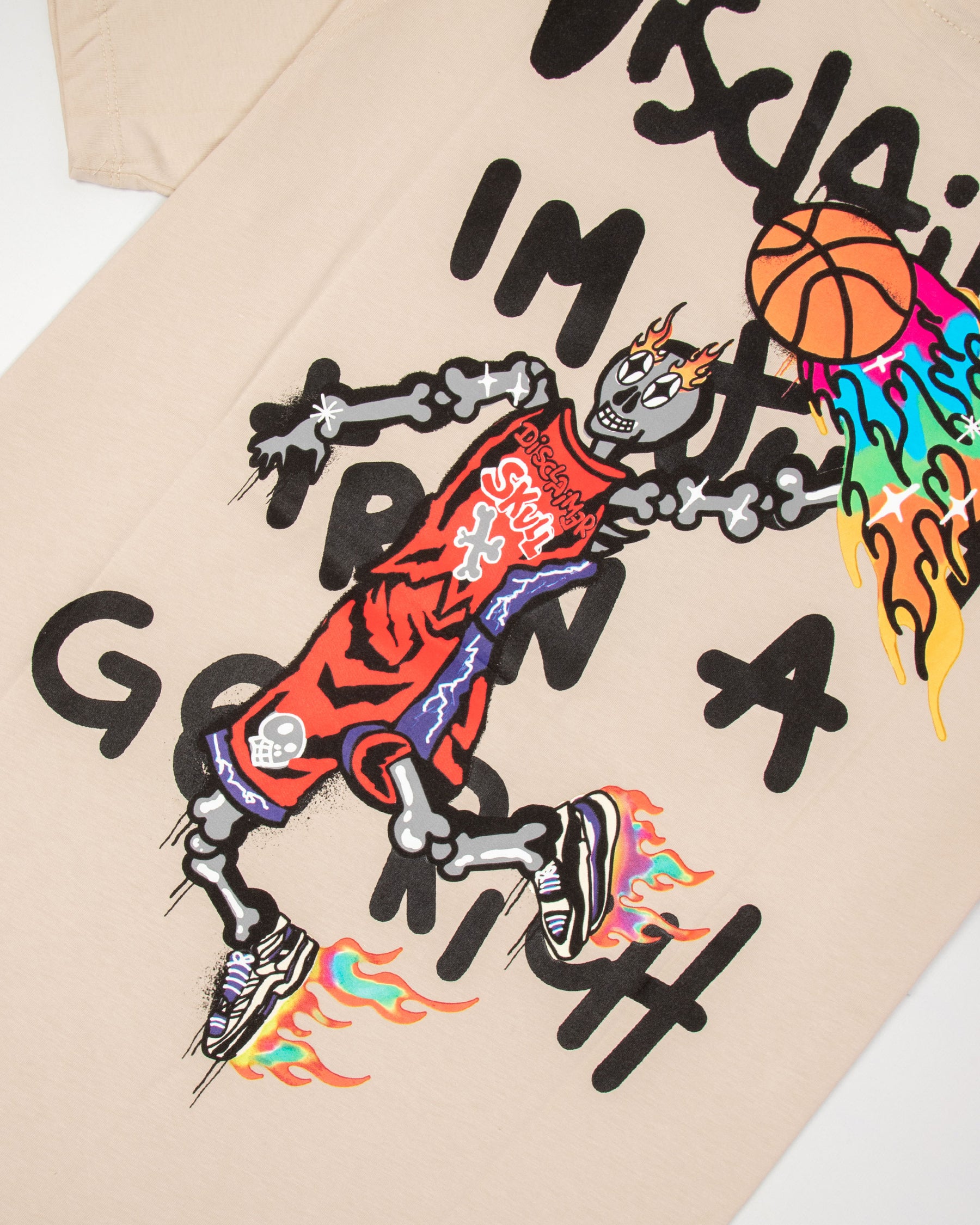 Basket Fire Logo Tee 22EDS51708-Safari