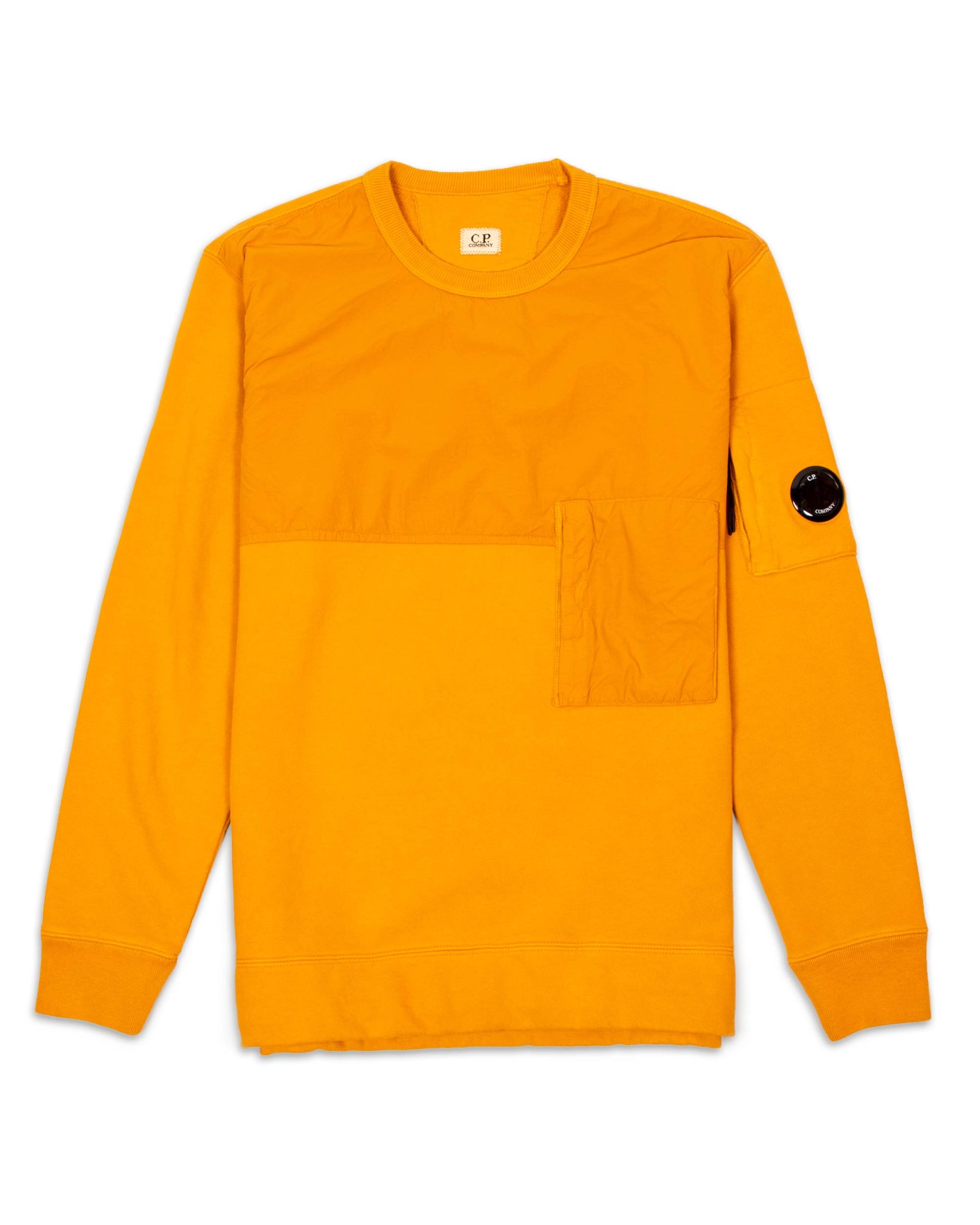 Felpa CP Company Diagonal Fleece Arancione