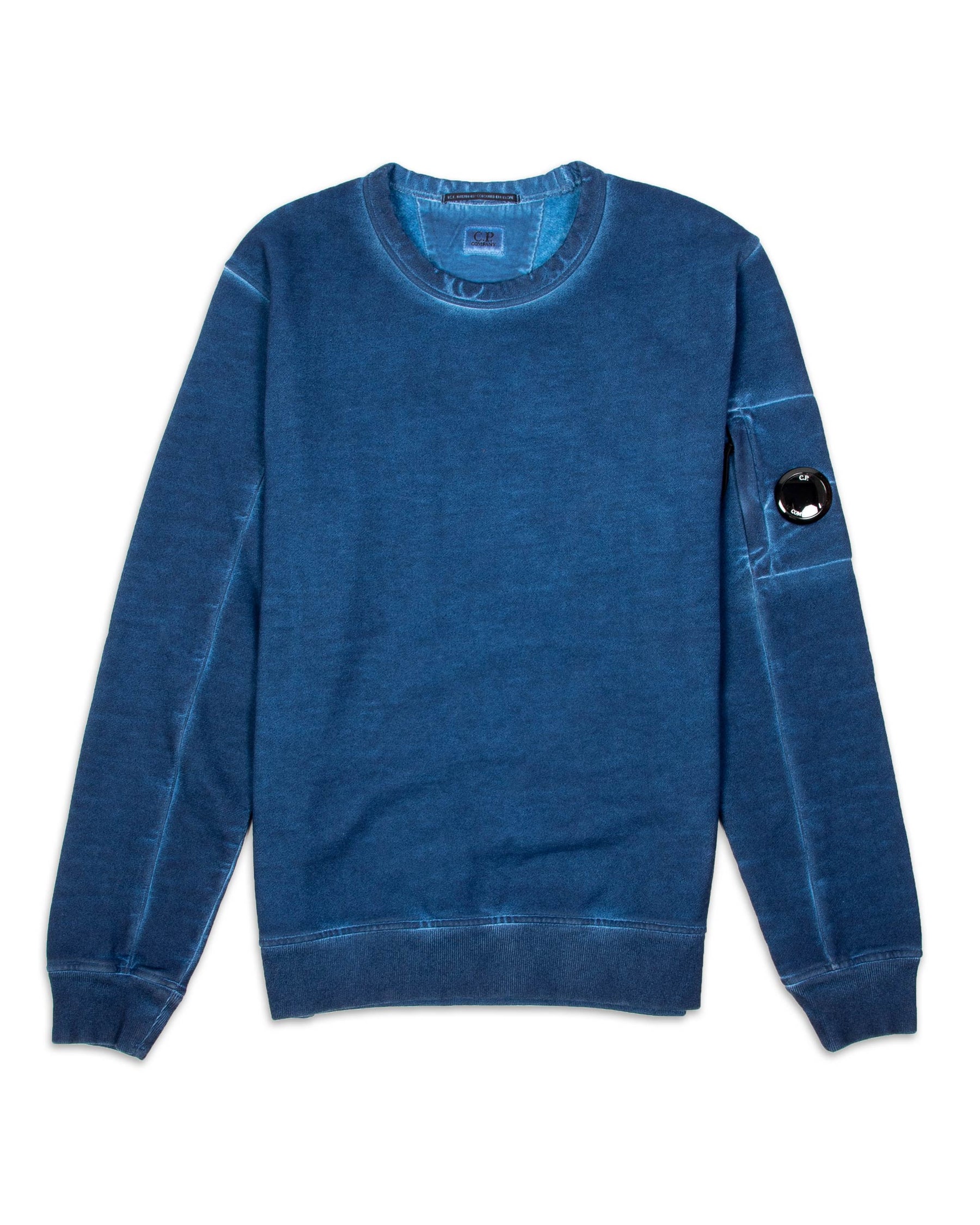 Felpa CP Company Diagonal Fleece Blu