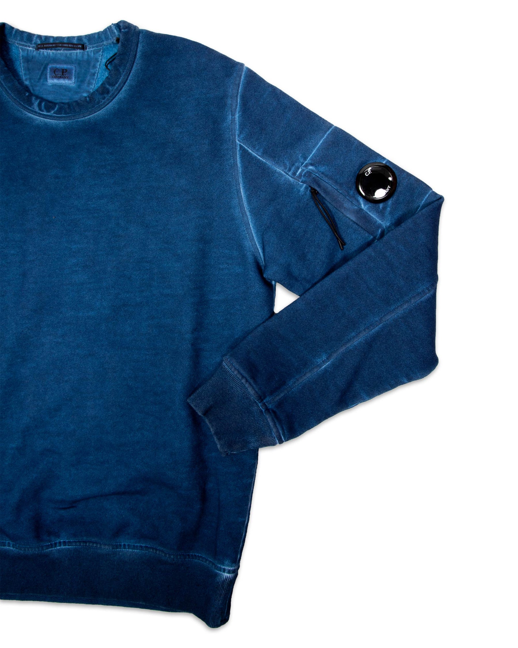 Felpa CP Company Diagonal Fleece Blu