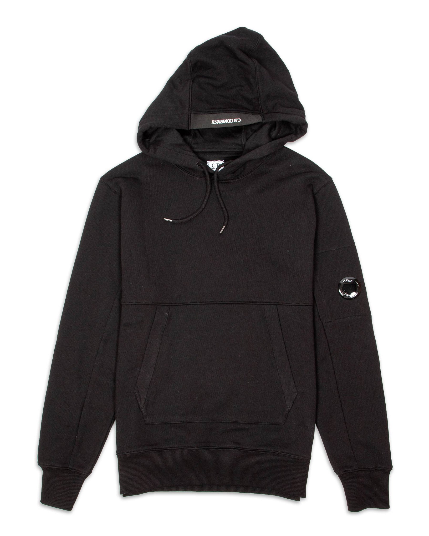 Felpa CP Company Diagonal Hooded Raised Nero