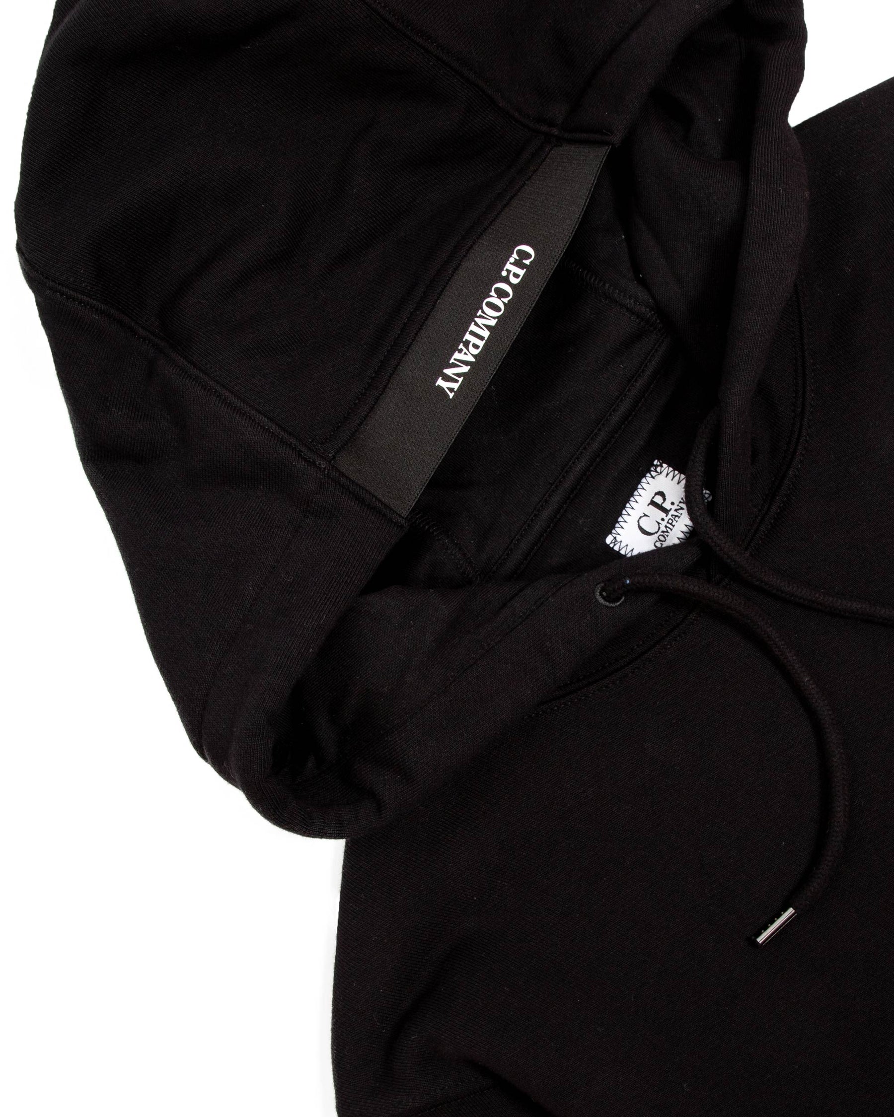 Felpa CP Company Diagonal Hooded Raised Nero