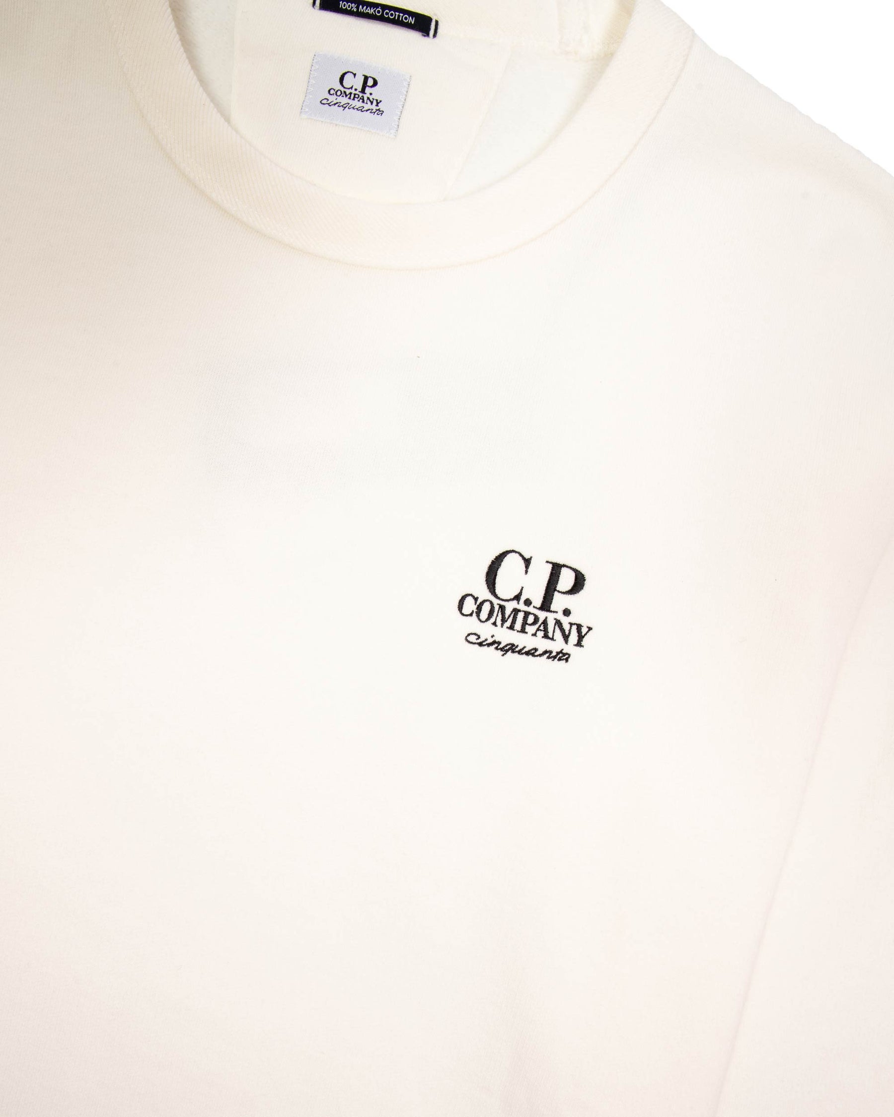Felpa CP Company Mako Cinquanta Bianco
