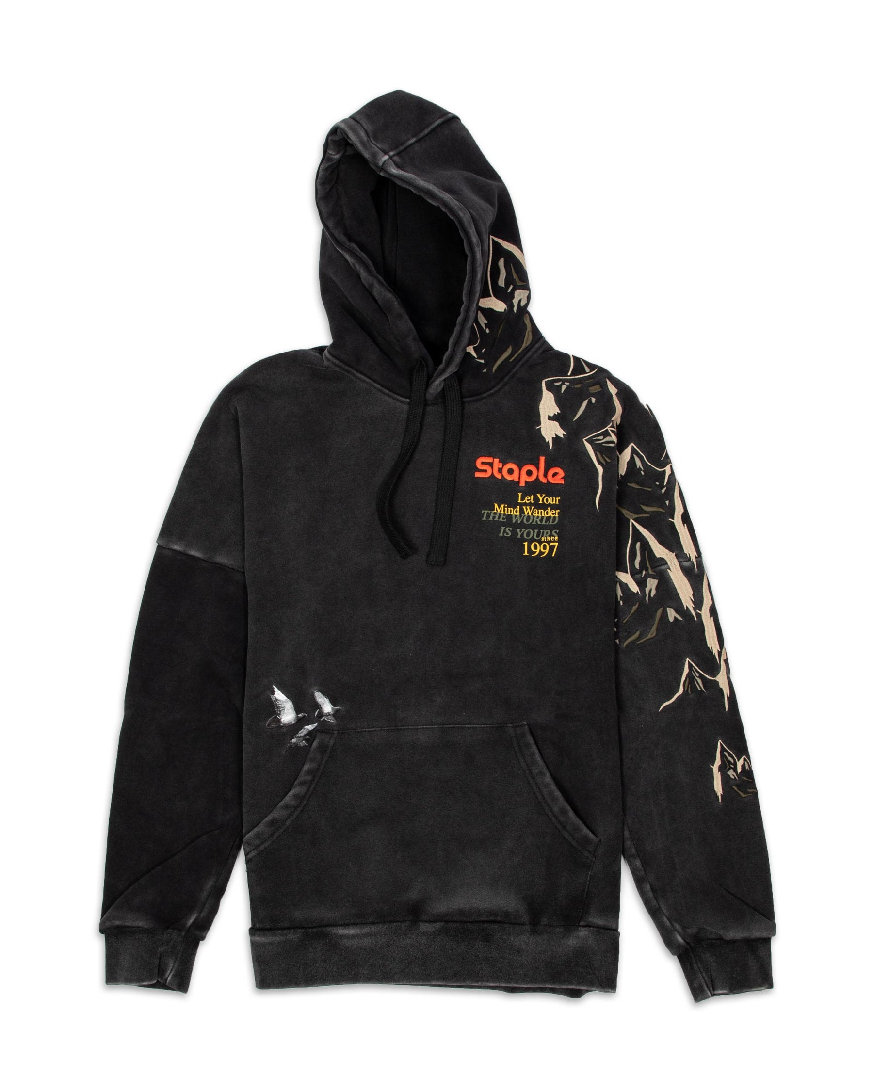 Felpa Cappuccio Staple Vernon Washed 2111H6696-Black