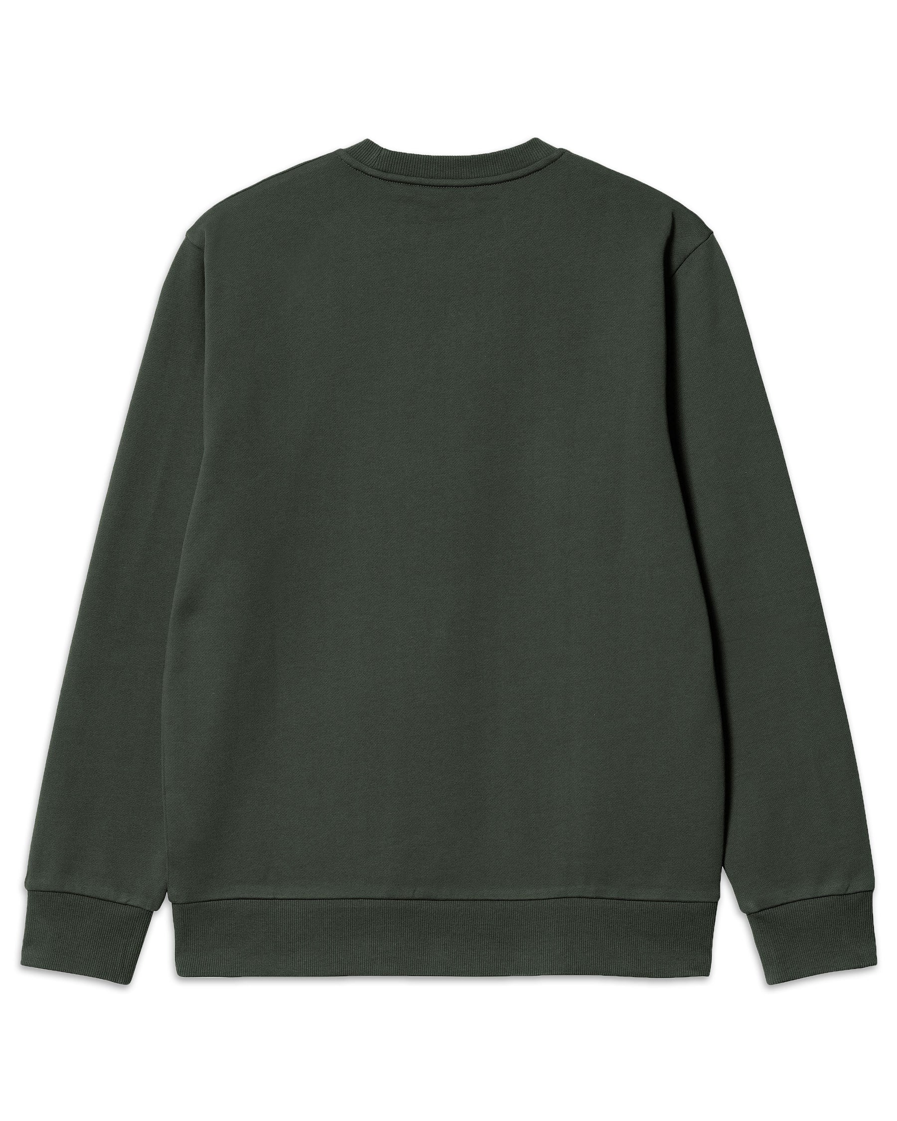 Felpa Carhartt Wip Script Embroidery Sweatshirt Boxwood White