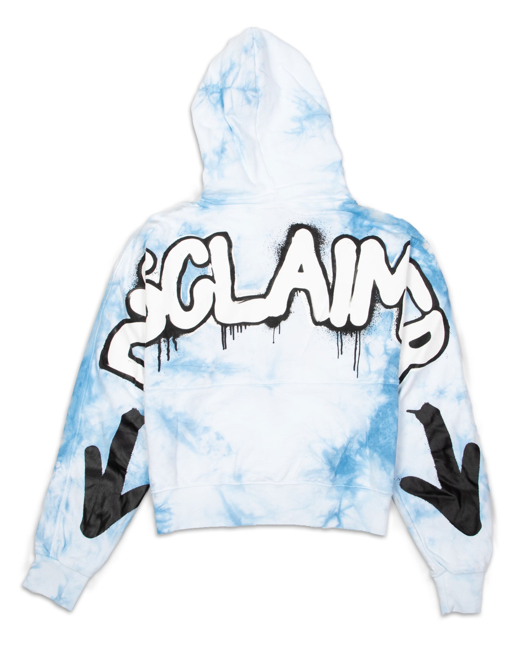 Felpa Crop Donna Disclaimer Big Logo Tie dye sky
