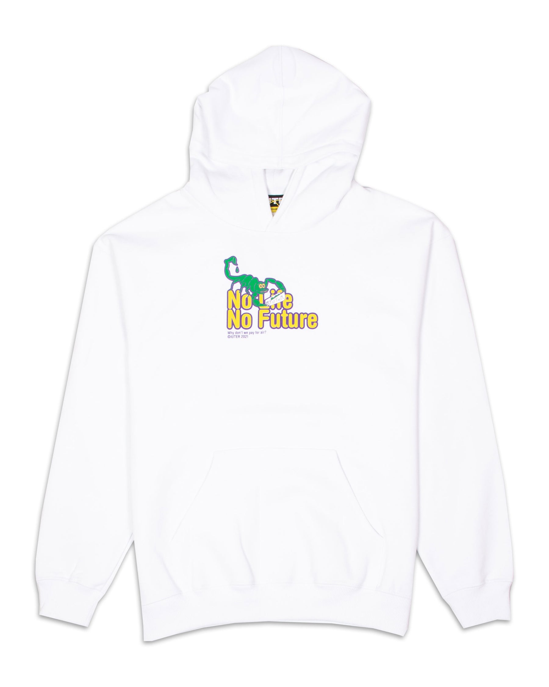 Felpa Iuter Life No Future 21WISH97-BIANCO