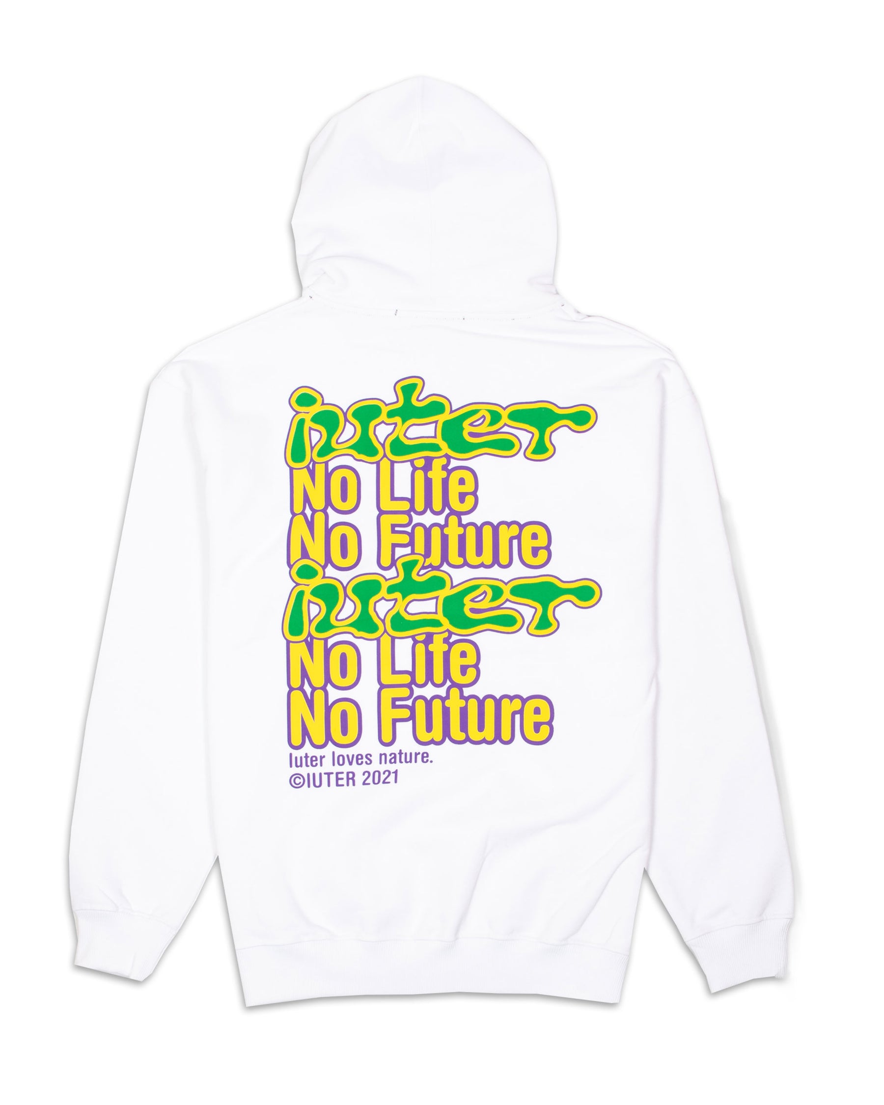 Felpa Iuter Life No Future 21WISH97-BIANCO